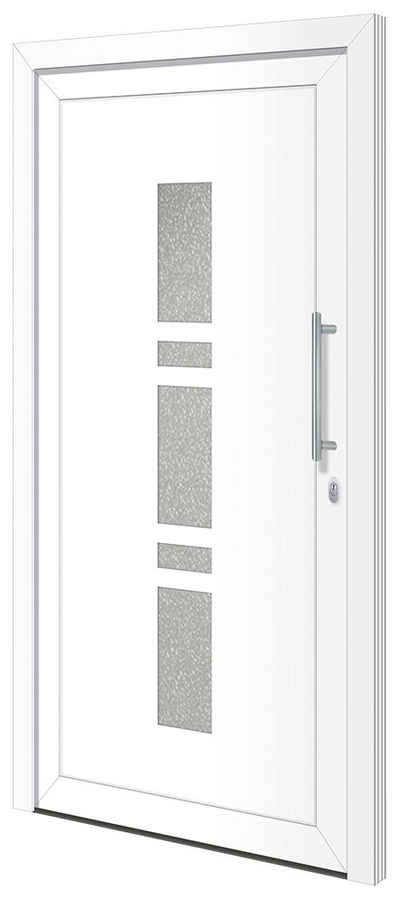 RORO Türen & Fenster Haustür OTTO 19, BxH: 110x210 cm, weiß, ohne Griffgarnitur, inklusive Türrahmen