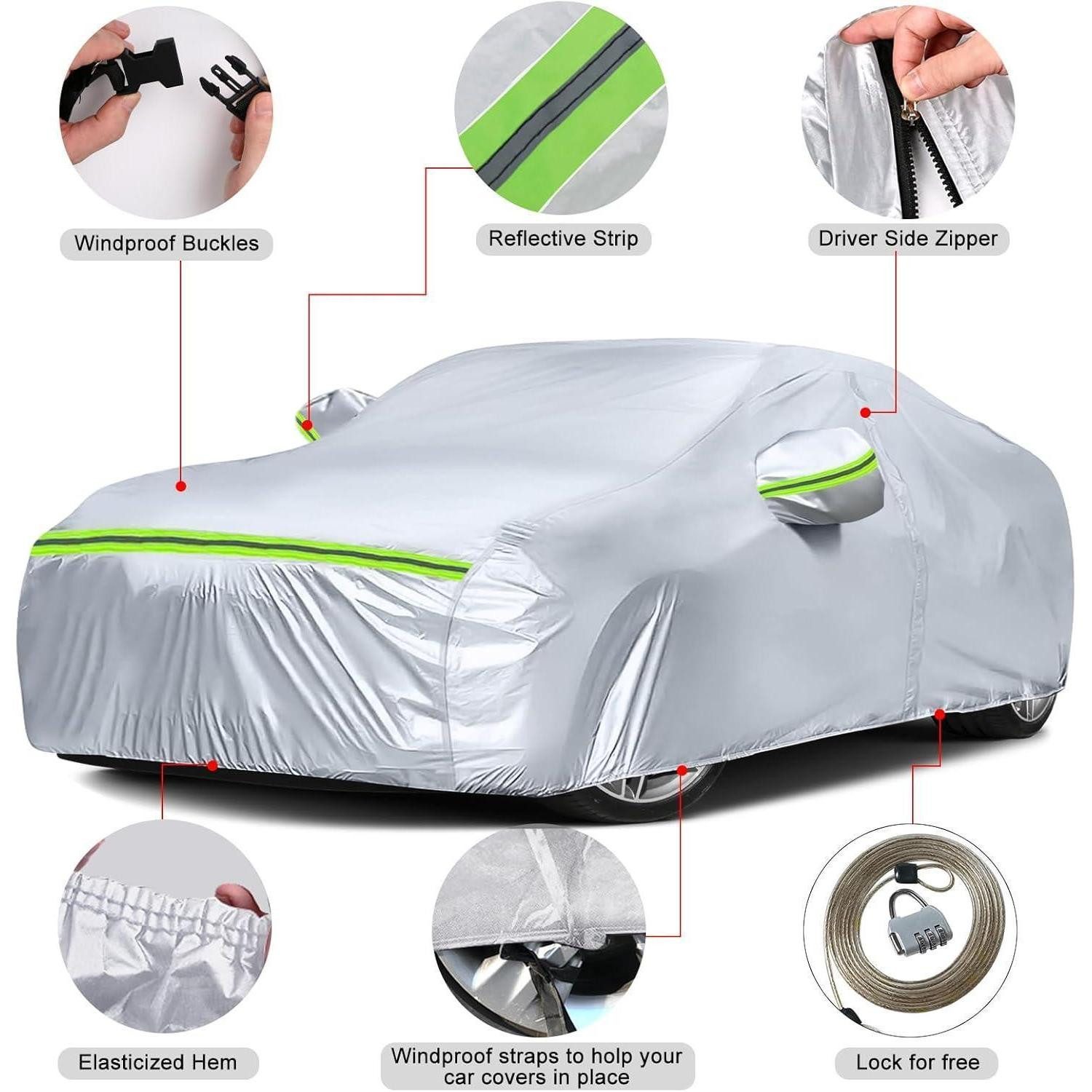 LuxusKollektion Autoplane Autoabdeckung Vollgarage wasserdicht Staub Schutz Silber Jaguar F-Type
