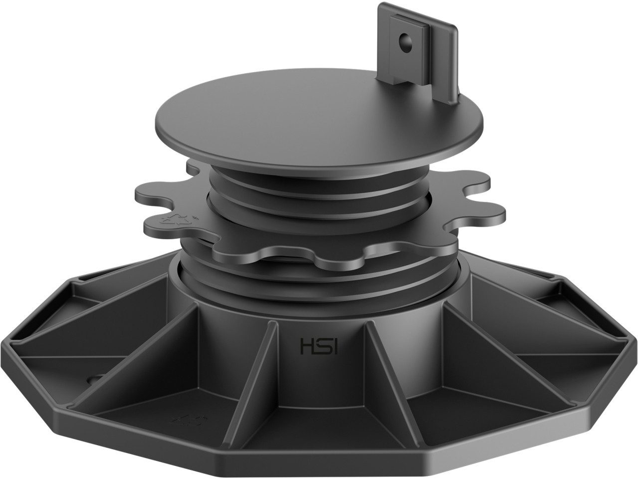 HSI Terrassenplatte HSI Terrassensockel Terra Classic 2 Aufbauhöhe 3,5, Kunststoff, Terra