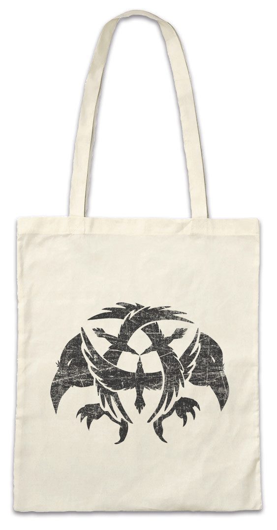 Beuteltasche Ravens Stofftasche Raben Hugin Munin Asgard Ragnar Wikinger Runen Thor