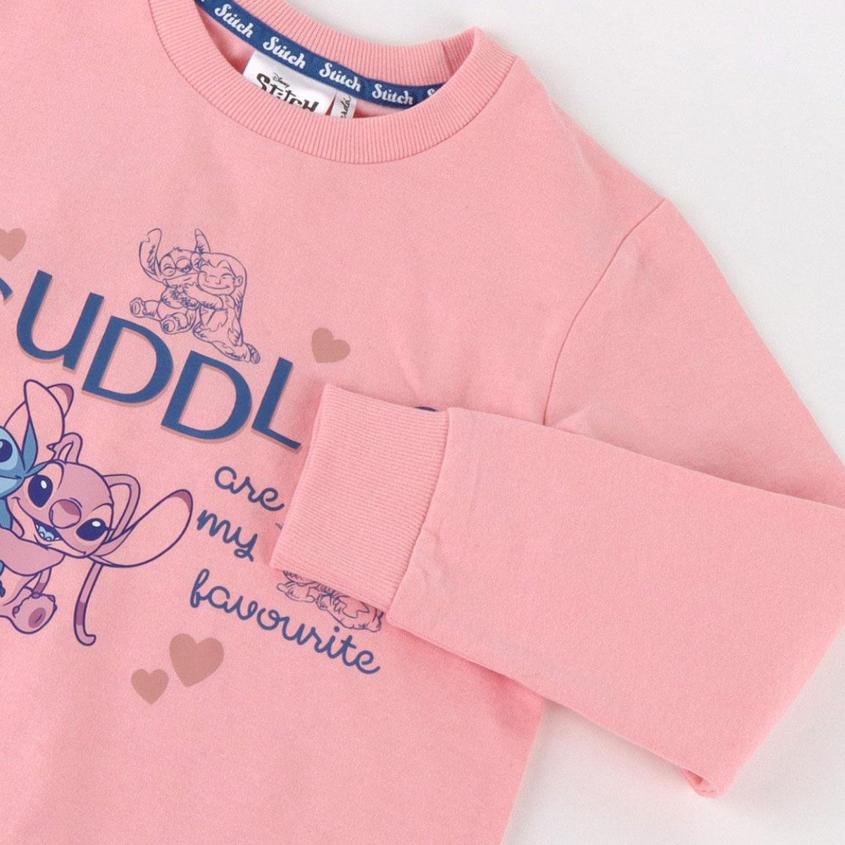 Cerda Sweatshirt Disney Stitch Sweatshirt Kinder Baumwoll-Mix angeraut bequem – Bild 3 von 3