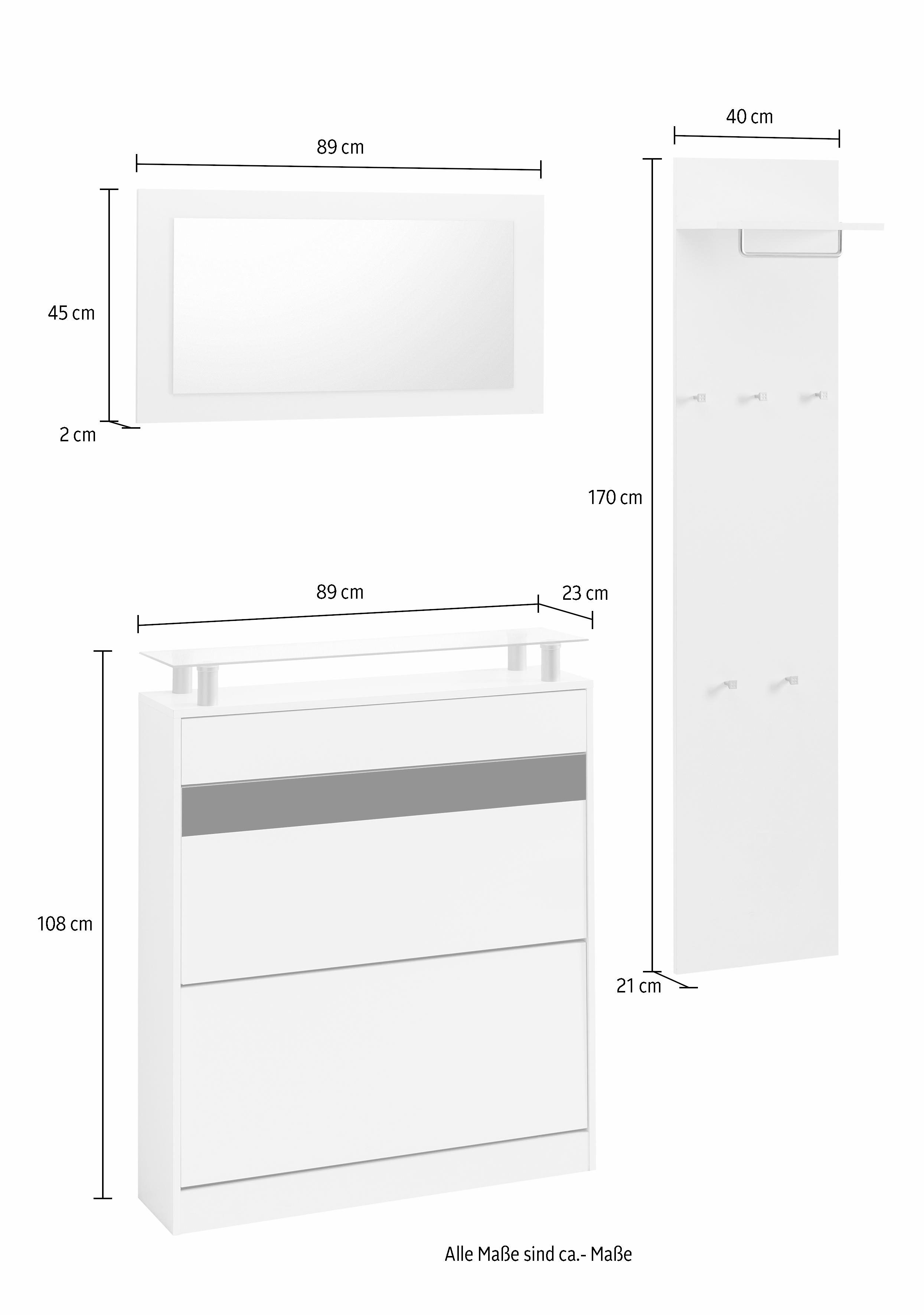 Garderoben-Set JUVA - Maße