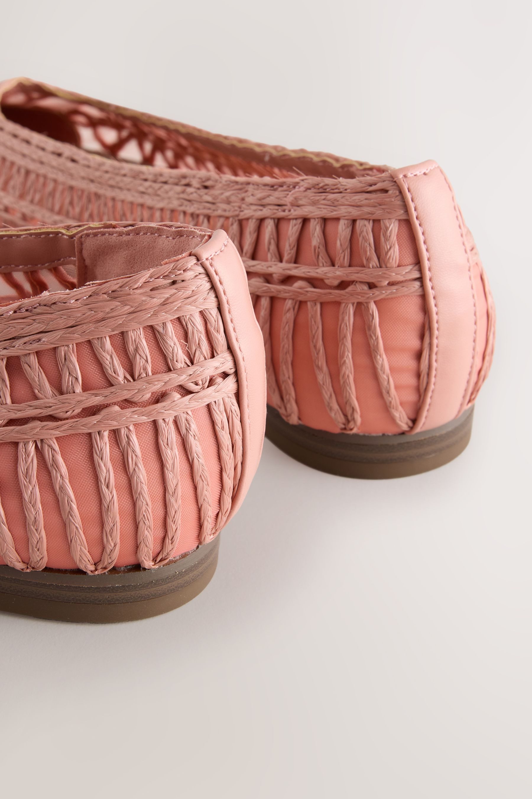 Next Forever Comfort® Spitze, flache Raffiaschuhe Ballerina (1-tlg)