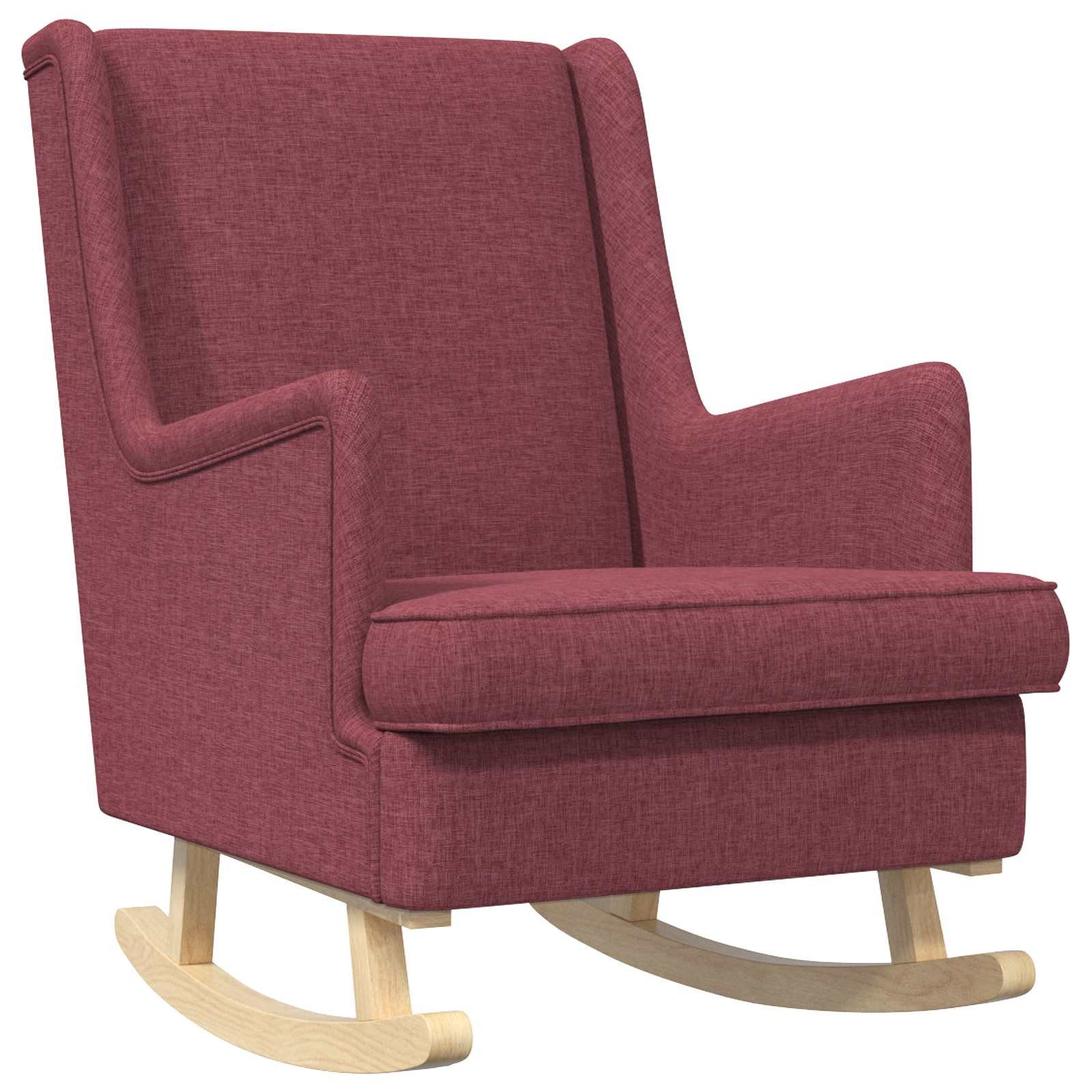 vidaXL Schaukelstuhl Schaukelstuhl Weinrot 62 x 80 x 85 cm Stoff (1 St)