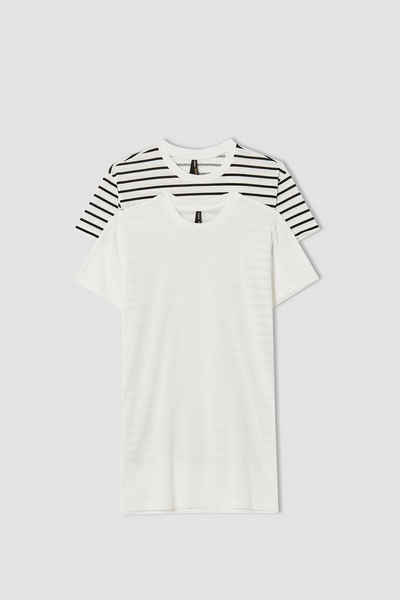 DeFacto T-Shirt »Damen T-Shirt REGULAR FIT« (Packung, 2-tlg)