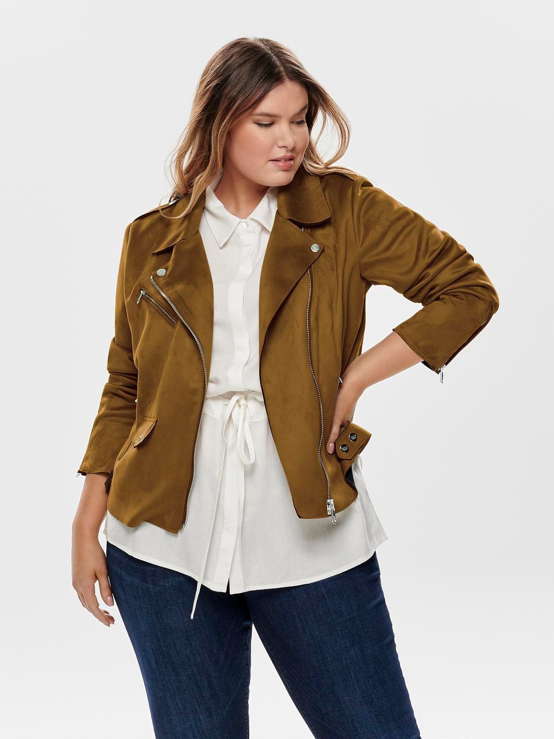 ONLY CARMAKOMA Bikerjacke CARSHERRY NEW LIFE BONDED BIKER OTW