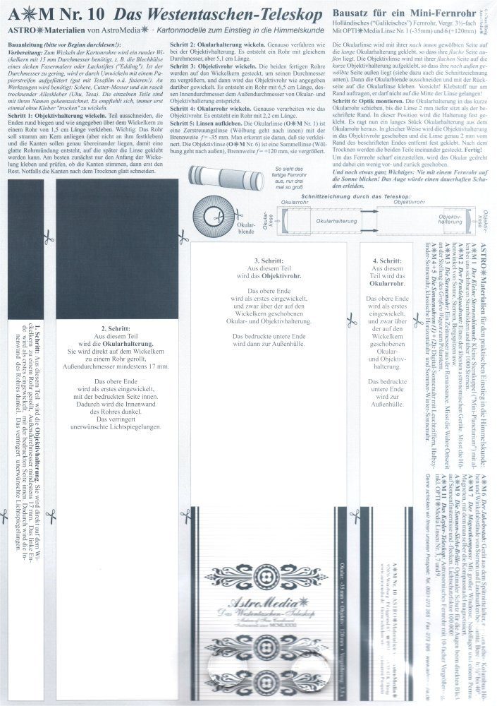 Experimentierkasten A*M10: Das Westentaschen-Teleskop