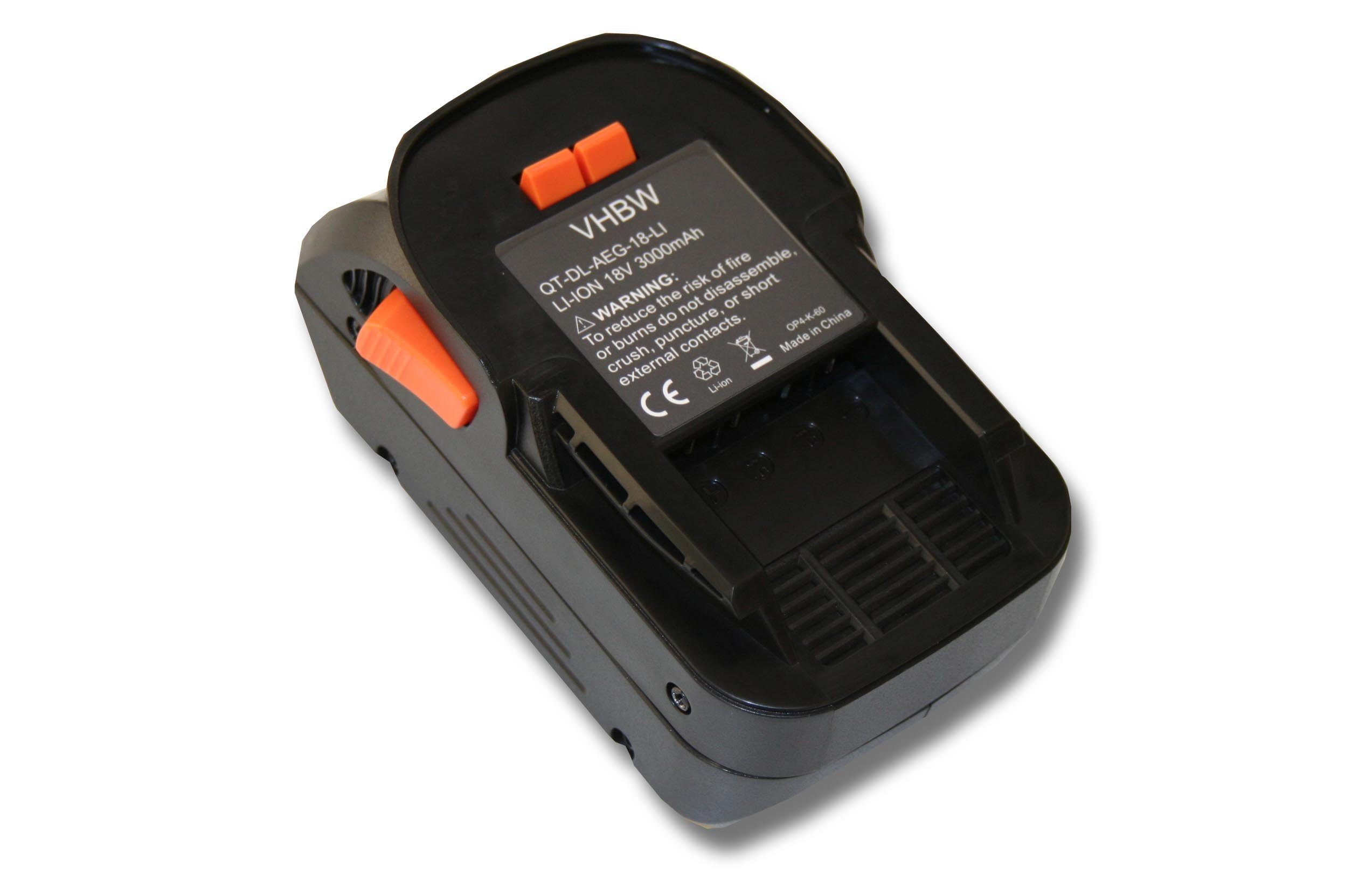 vhbw kompatibel mit Ridgid R840084, 130383028, 130383025, 130383001 Akku Li-Ion 3000 mAh (18 V)