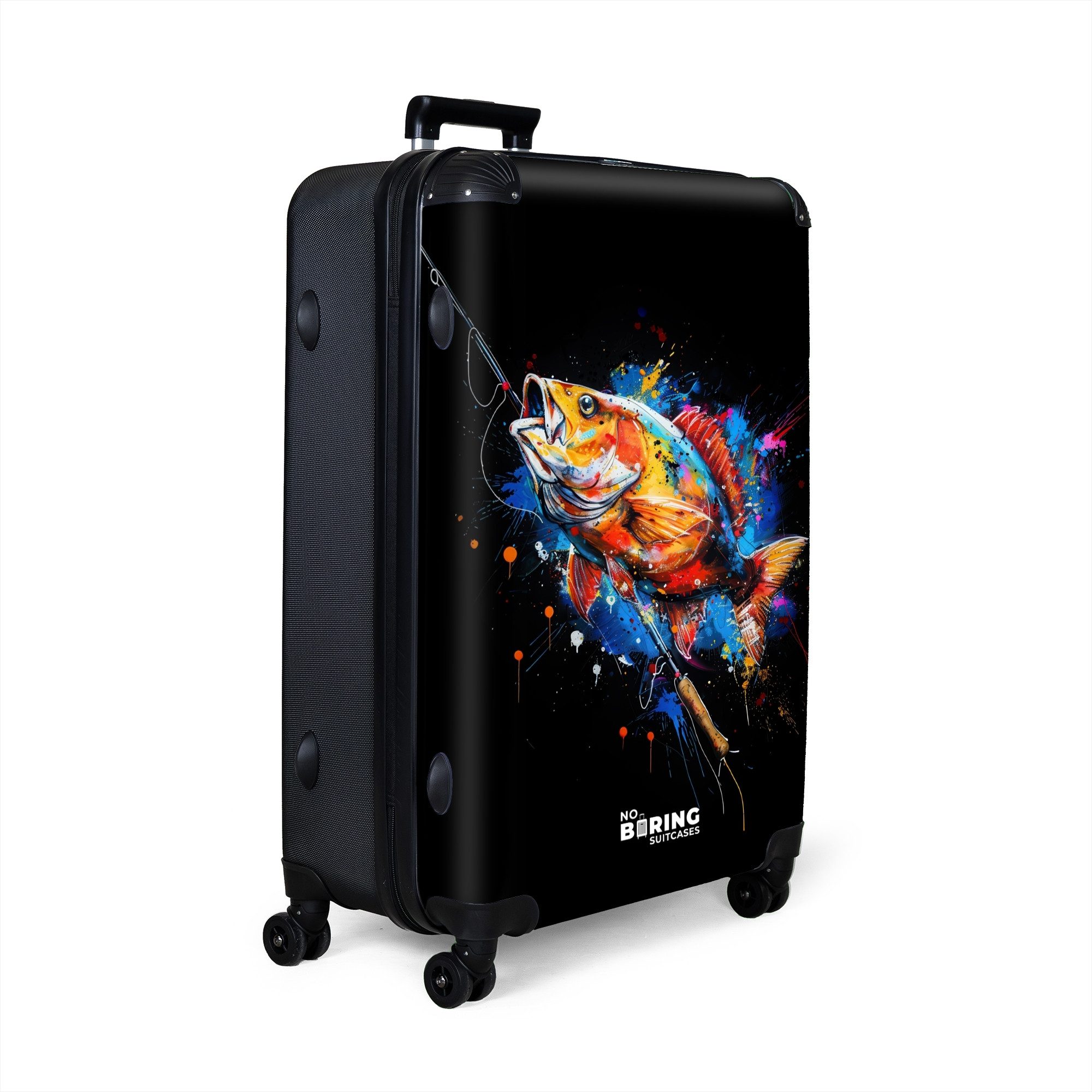 NoBoringSuitcases.com© Hartschalen-Trolley Sportfischen mit Graffiti 77 günstig online kaufen