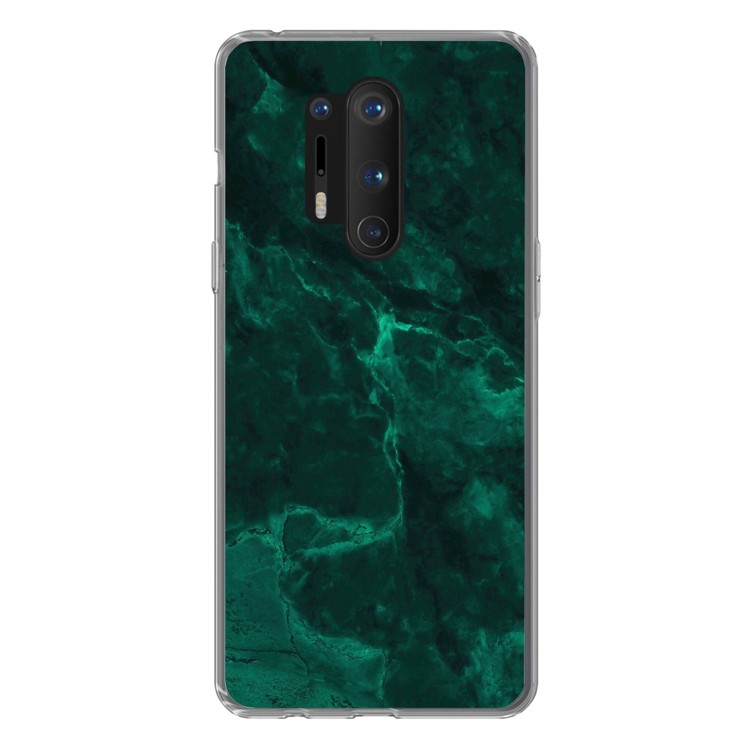 MuchoWow Handyhülle für OnePlus 8 Pro Marmor - Limone - Grün - Strukturiert - Marmoroptik, Phone Case, Silikon, Schutzhülle Dünn