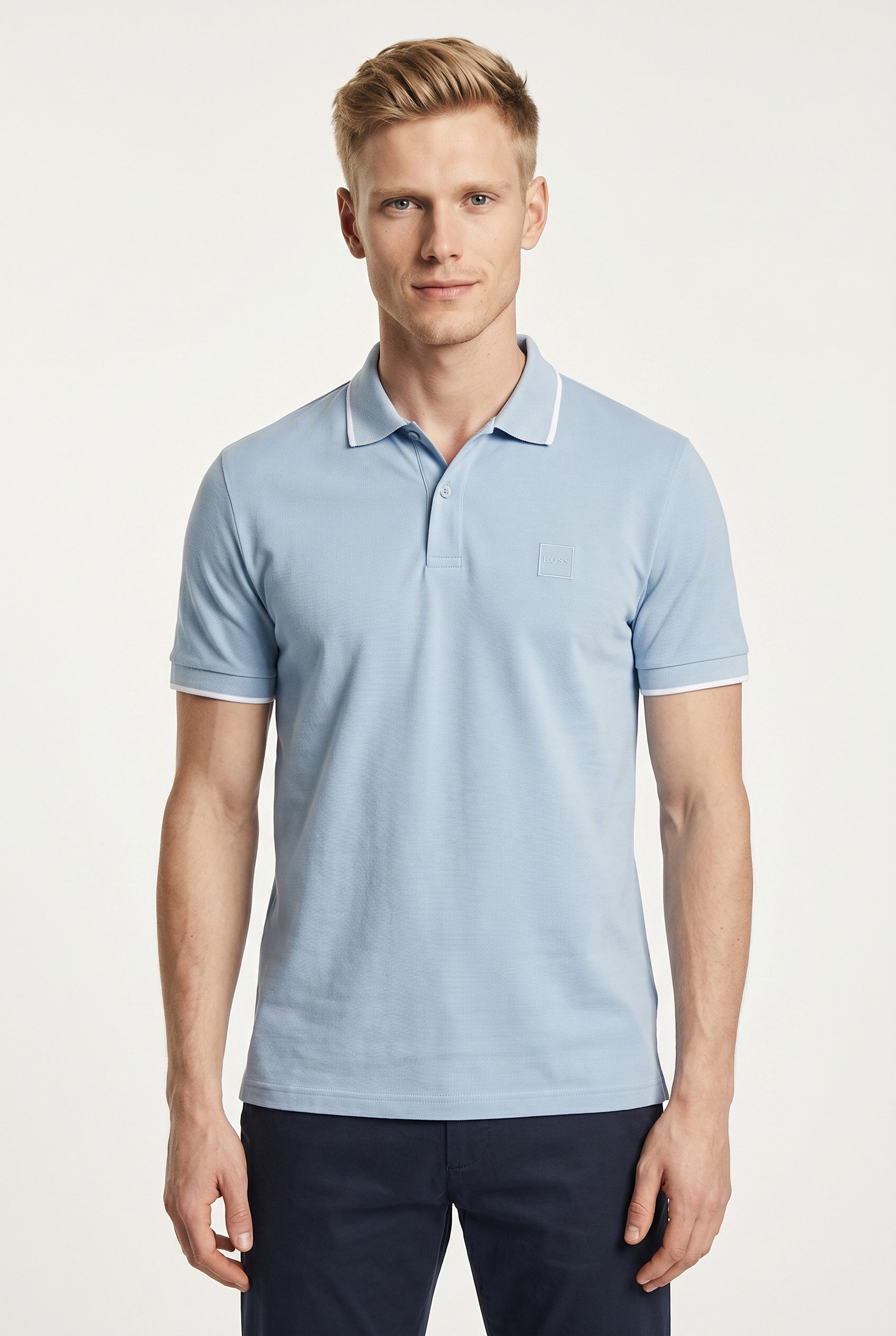 BOSS ORANGE Poloshirt Passertip mit BOSS Logo-Badge