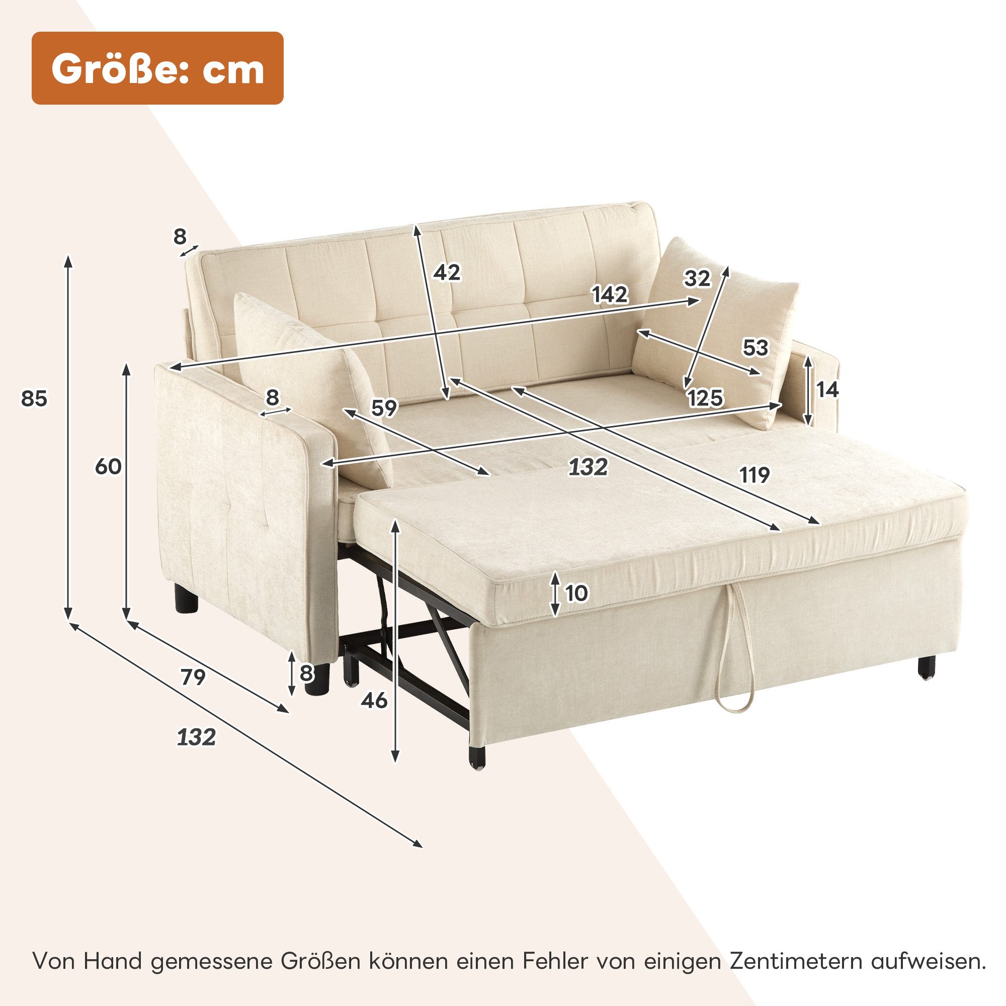 Ulife Schlafsofa mit Schlaffunktion,Tagesbett mit verstellbarer Rückenlehne günstig online kaufen