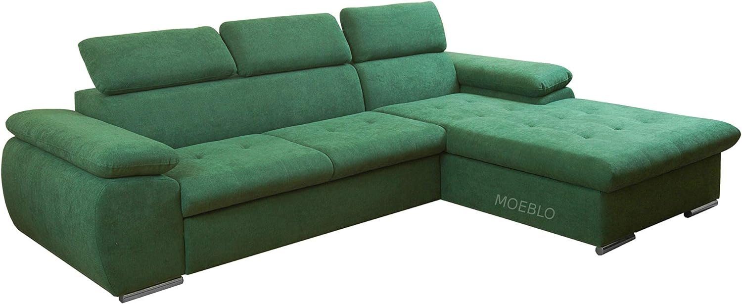 MOEBLO Ecksofa Nilux, Sofa Couch L-Form Polsterecke für Wohnzimmer, Schlafsofa Sofagarnitur Wohnlandschaft, mit Bettkasten und Schlaffunktion