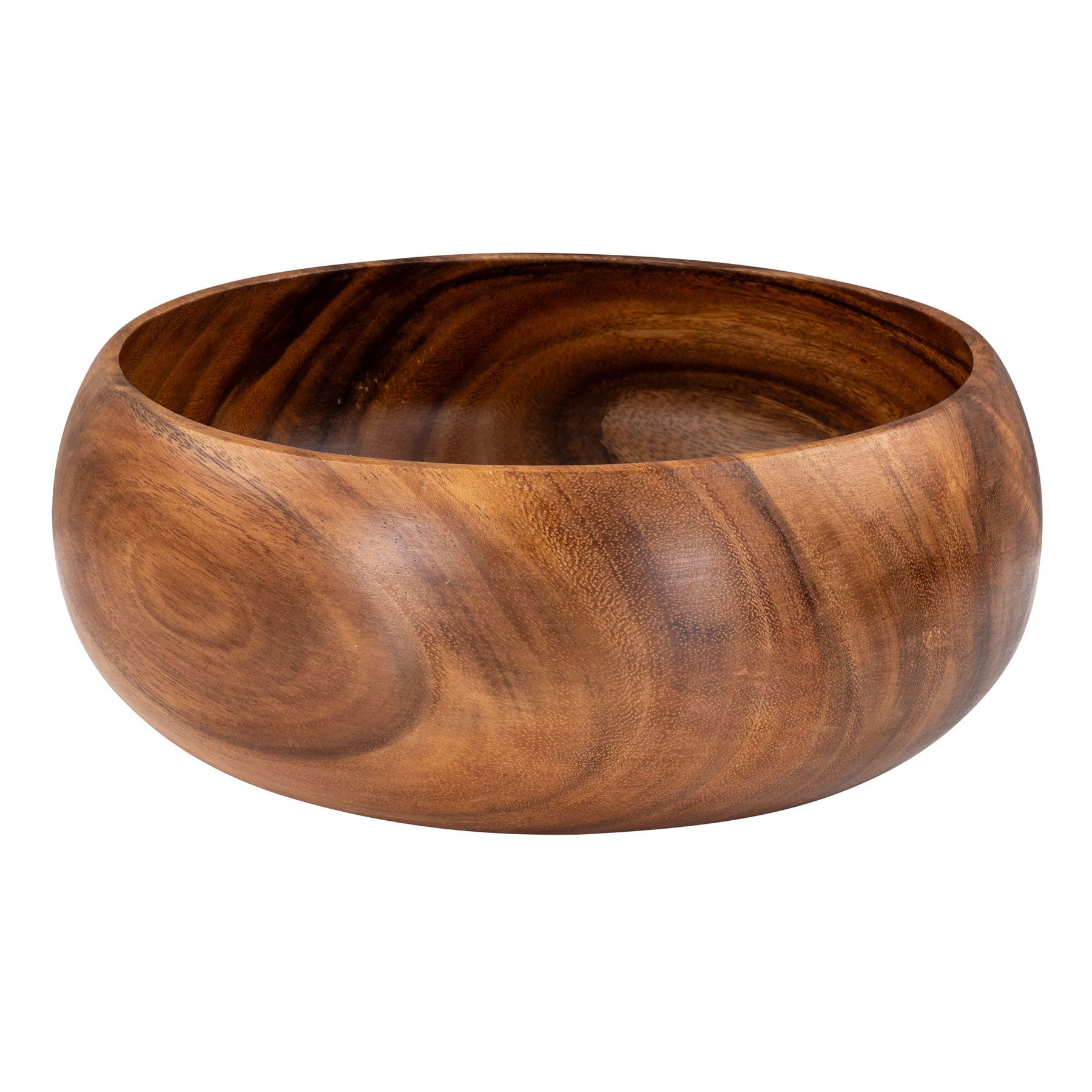 Levandeo® Dekoschale, Holzschale Akazie 30x12cm rund Schale Obstschale Deko Unikat