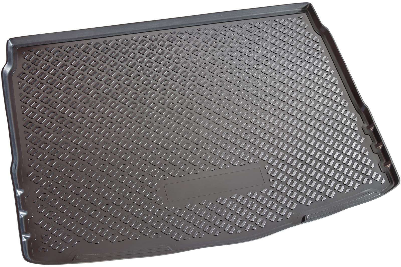 RECAMBO Kofferraumwanne für Qashqai J11, ab 2013, Fullsize Ersatzrad/Boden hoch, für Nissan Qashqai, 100% passgenaue Antirutschmatte, Kofferraum Schutzmatte, Gummimatte