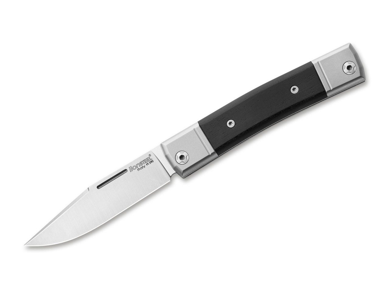 LionSteel Taschenmesser LionSteel Best Man I Ebony, Taschenmesser mit Ebenholz Griff