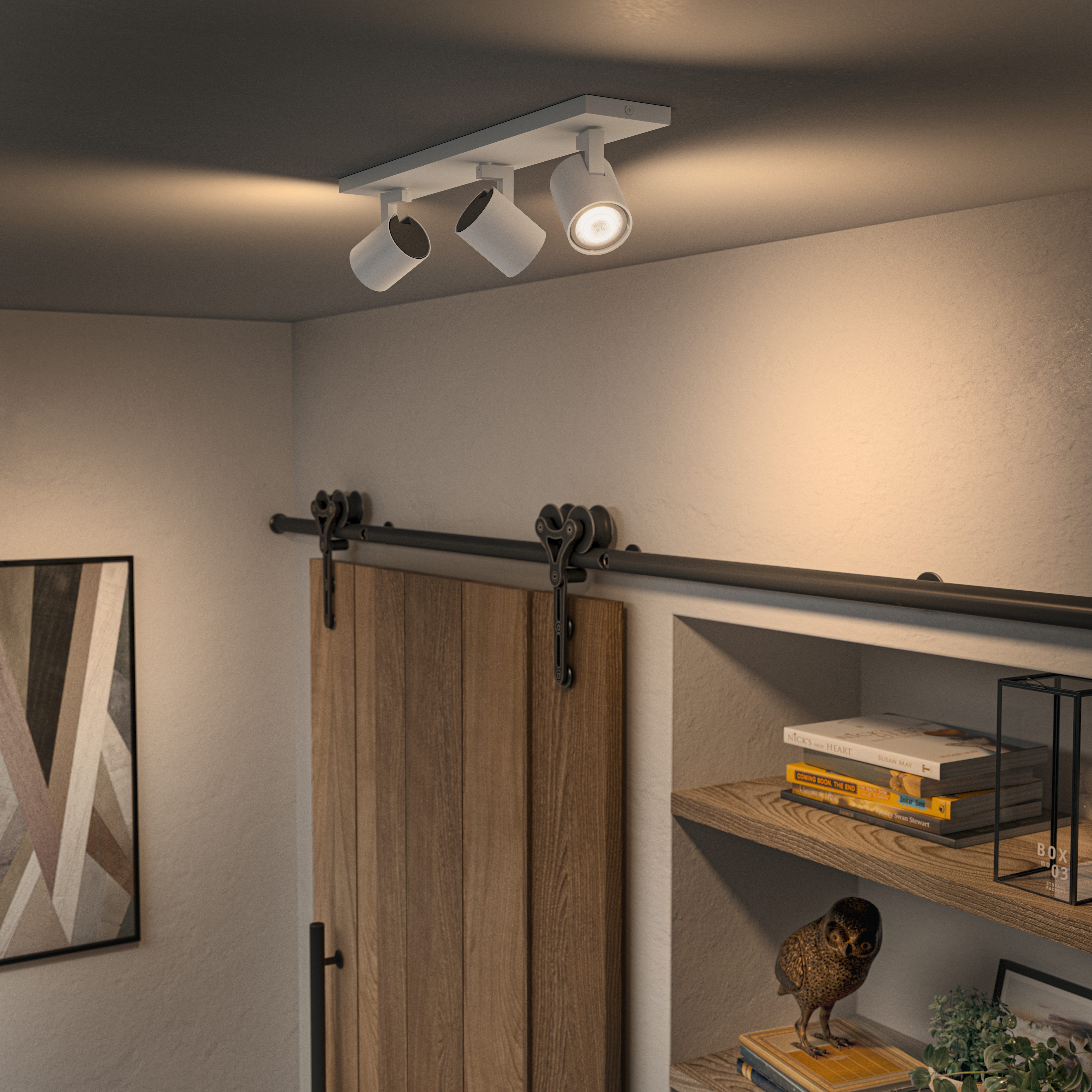 Philips Hue LED Deckenspot White Ambiance Runner 3er Aufbauspot, Abschaltautomatik, Bluetooth, CCT - über Fernbedienung, Dimmer, Dimmfunktion, Einschlafhilfe, Farbsteuerung, Farbwechsel, Fernbedienung, Infrarot inkl., Memory, nach Trennung vom Netz, Nachtlichtfunktion, Smart Home, Timerfunktion, Weckerfunktion, dimmbar über Fernbedienung, mehrere Helligkeitsstufen, LED wechselbar, warmweiß - kaltweiß, App- & Sprachsteuerung, Smart Home, versch. Weißtöne, inkl. Dimmer