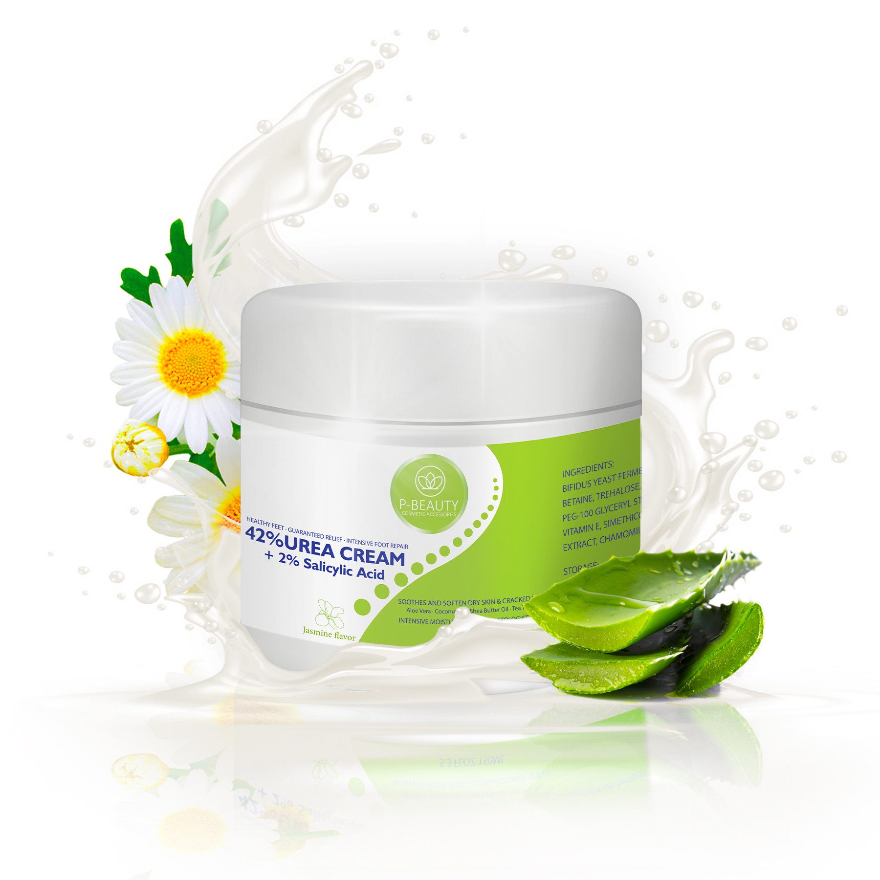 P-Beauty Cosmetic Accessories Fußcreme Urea Creme 42% +2% Salicylic Acid Heim und professionelle Haut Pflege, 1-tlg.