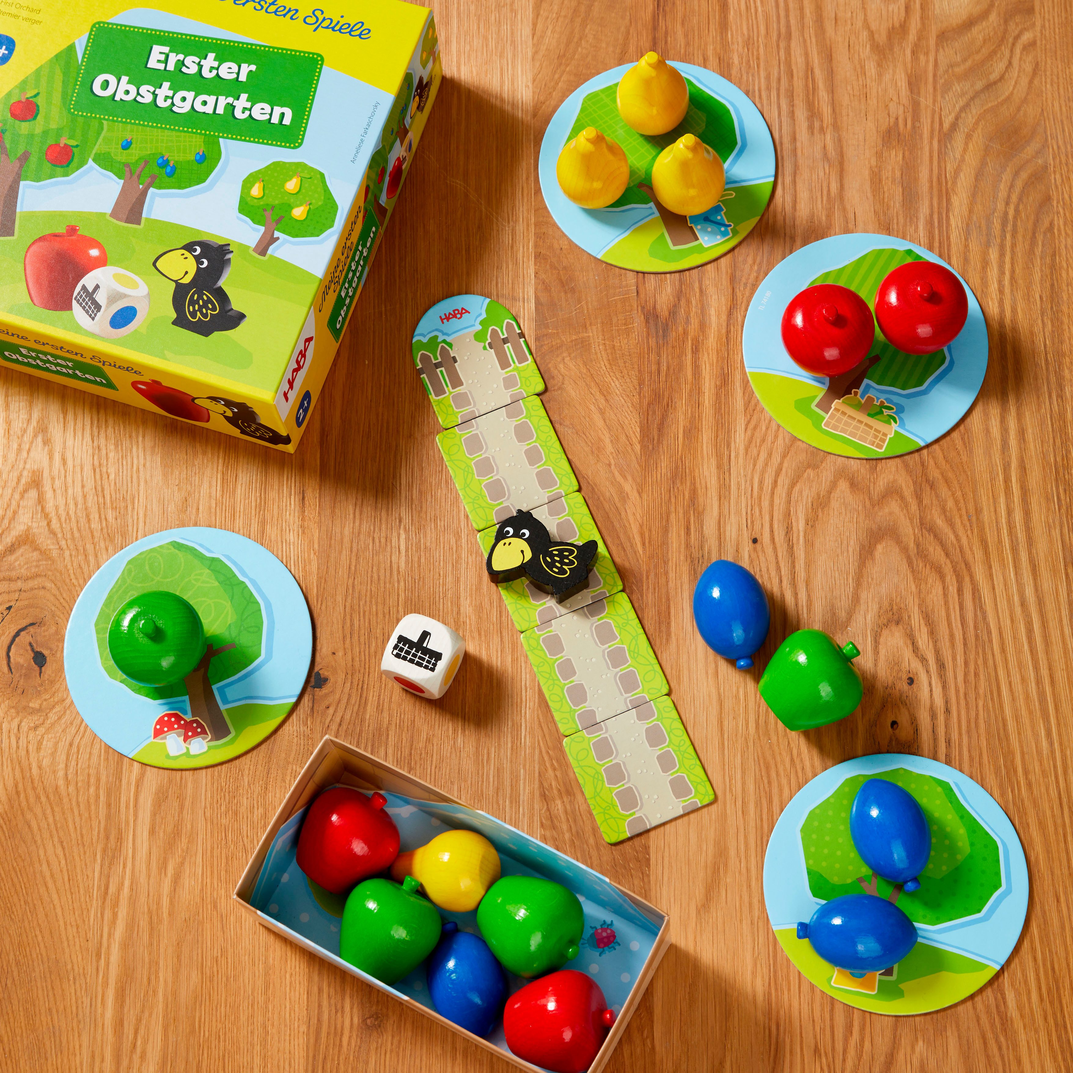 Haba Spiel Meine ersten Spiele - Erster Obstgarten, Würfelspiel, Made in Germany