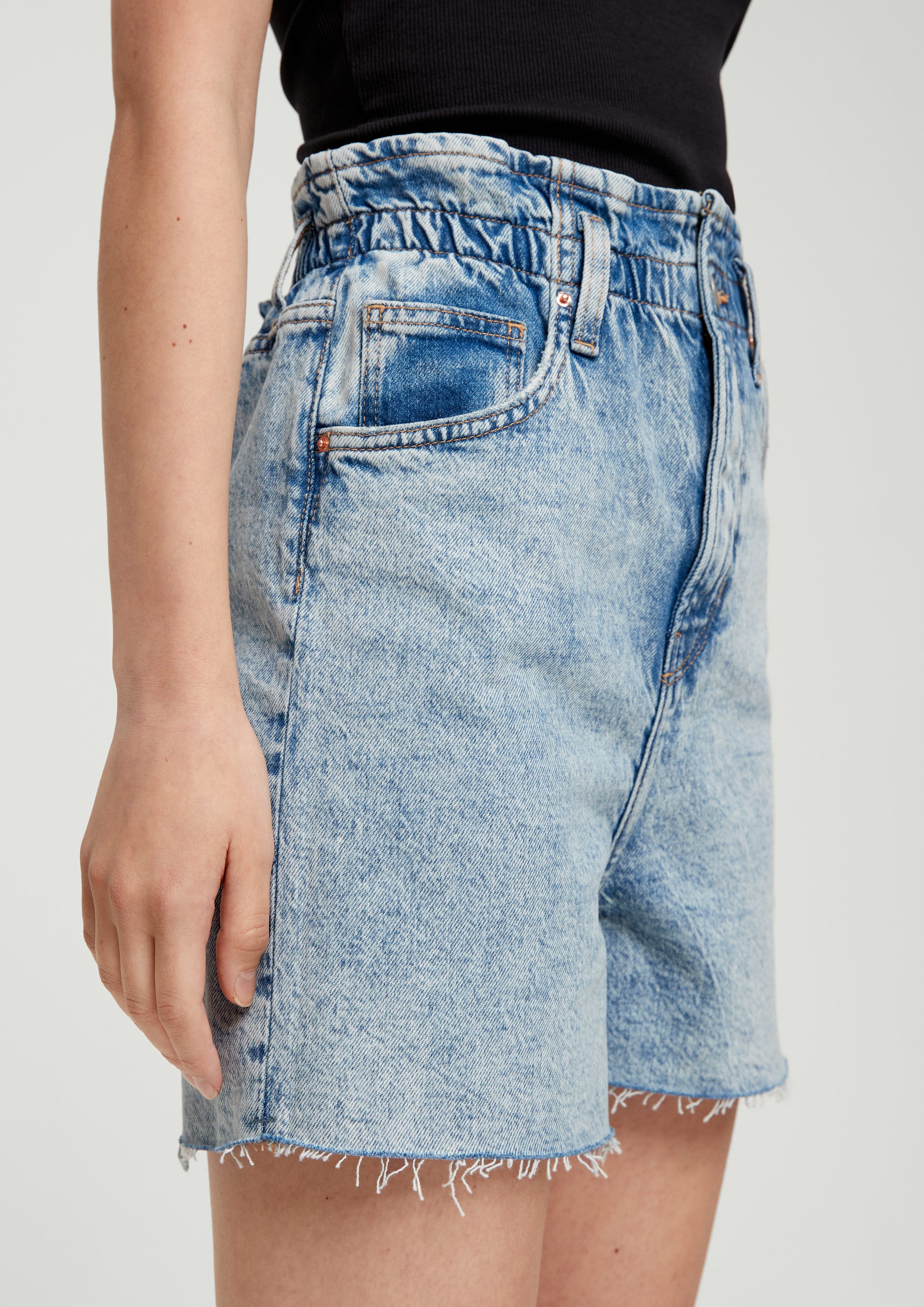 QS Jeansshorts Jeans-Shorts Paper Bag / günstig online kaufen