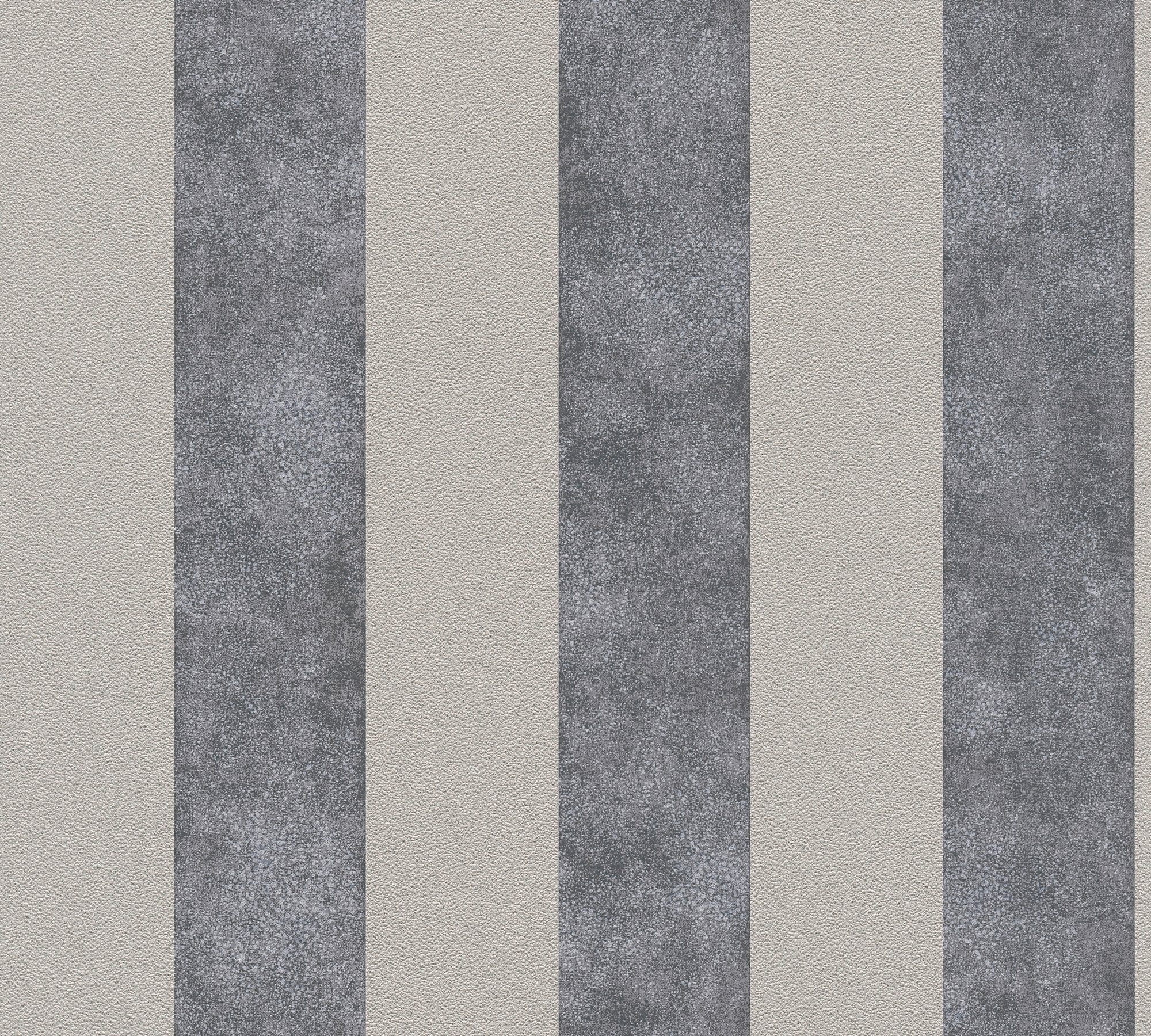 Blockstreifen, Glitzertapete Tapete Streifen, beige/grau Vliestapete living Trendwall mit walls Streifen