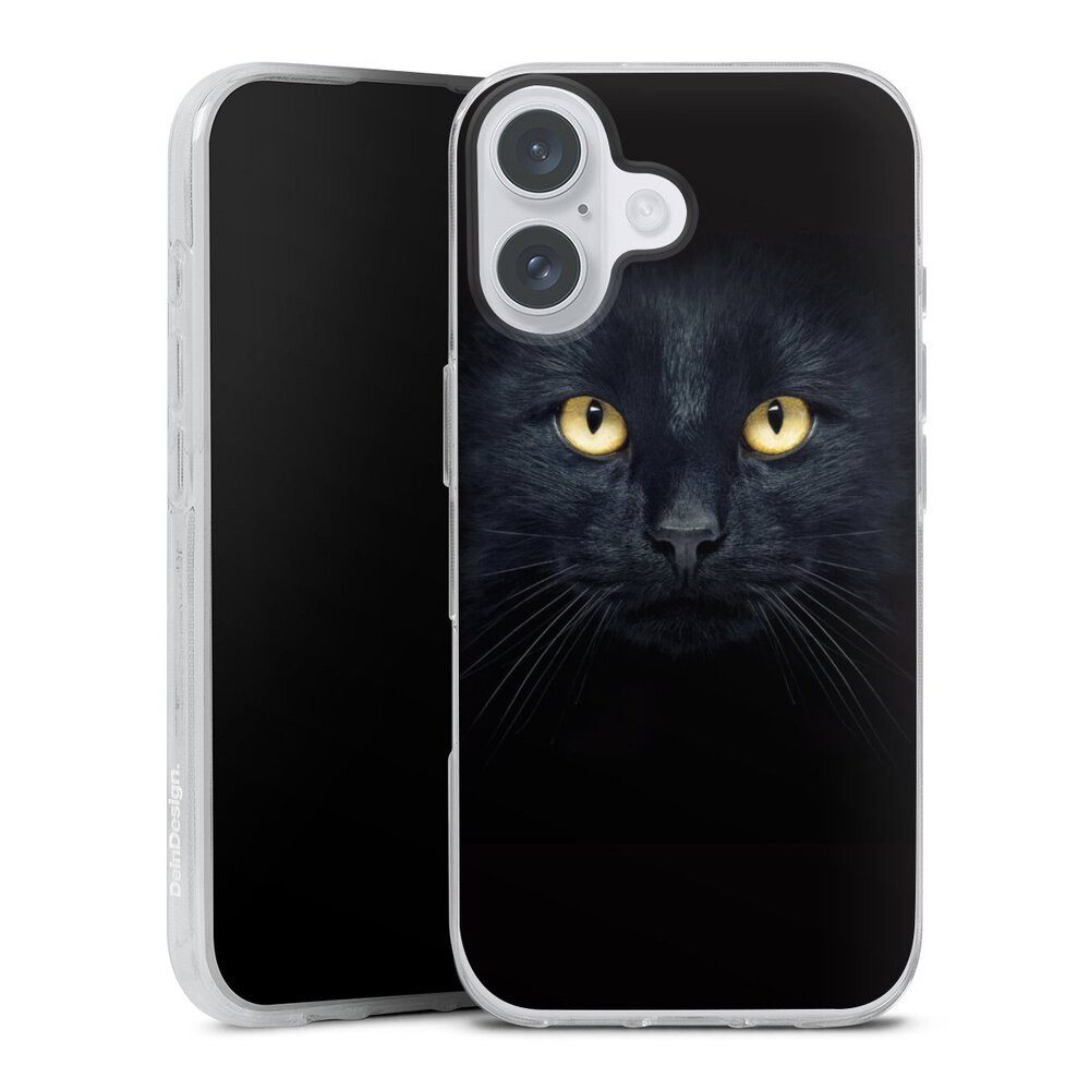 DeinDesign Handyhülle Katze Auge schwarz Tom Cat, Apple iPhone 16 Plus Silikon Hülle Bumper Case Handy Schutzhülle