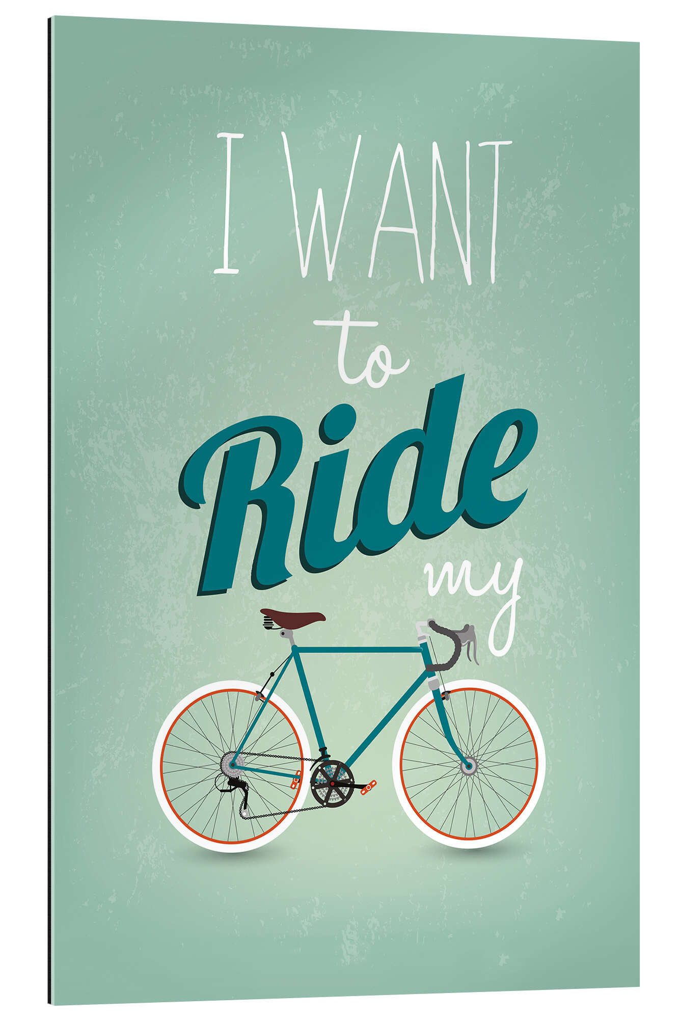 Posterlounge XXL-Wandbild Editors Choice, I want to ride my bike, Illustration