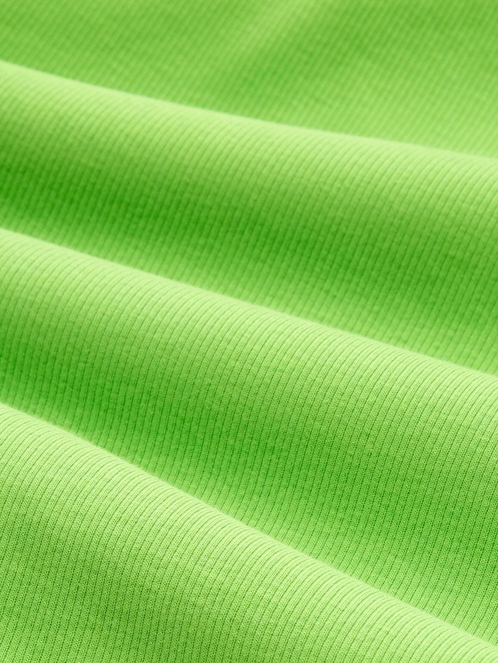 Denim liquid Cropped TOM Langarmshirt lime TAILOR Rippstruktur green Langarmshirt mit