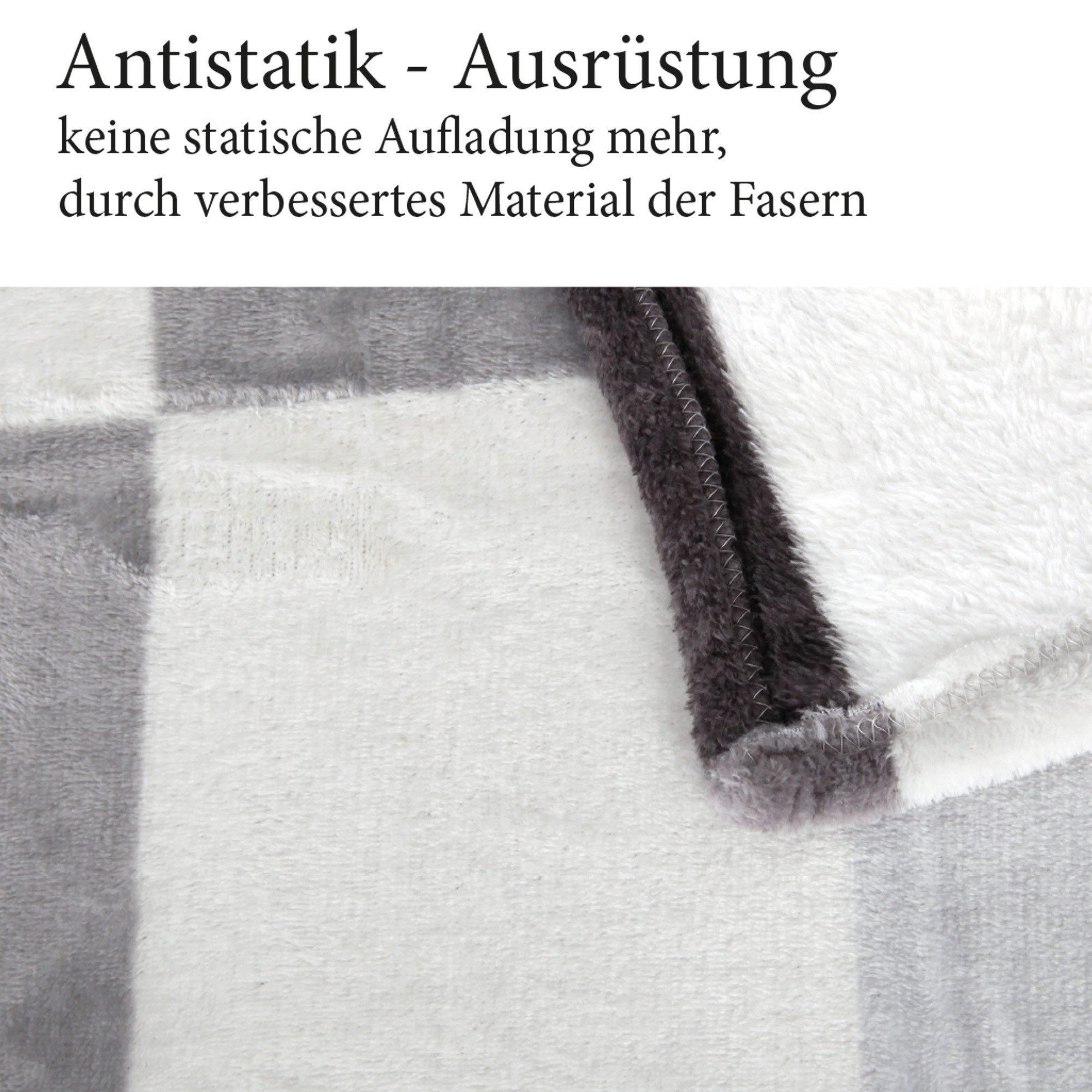 Wohndecke "Soft Touch" 130x170cm, Bestlivings, Flanelldecke, Mikrofaser Supersoft, Polyester, 40°C maschinenwaschbar – Bild 5 von 5