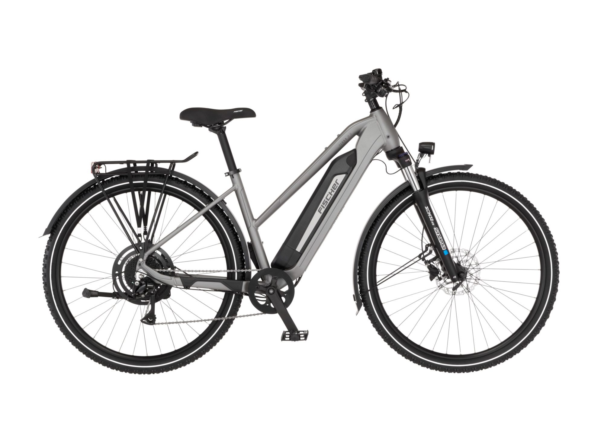 FISCHER Fahrrad E-Bike ATB TERRA 2.2 459, 8 Gang Shimano ACERA Schaltwerk, Heckmotor, 459 Wh, (mit Akku-Ladegerät, mit Werkzeug), Pedelec, Elektrofahrrad für Damen und Herren