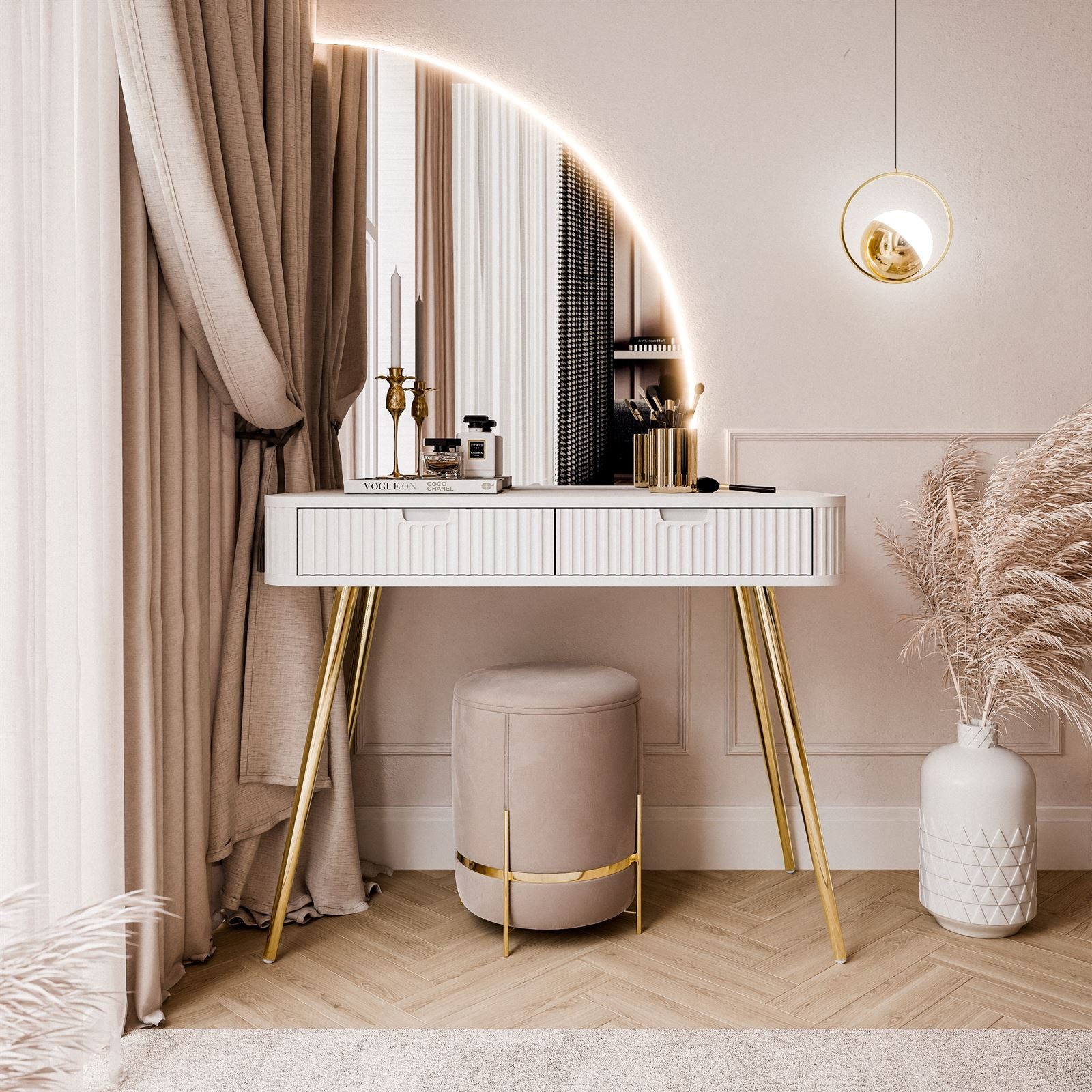 Lookway Schminktisch ZAIRA-QS mit LED Spiegel, günstig online kaufen