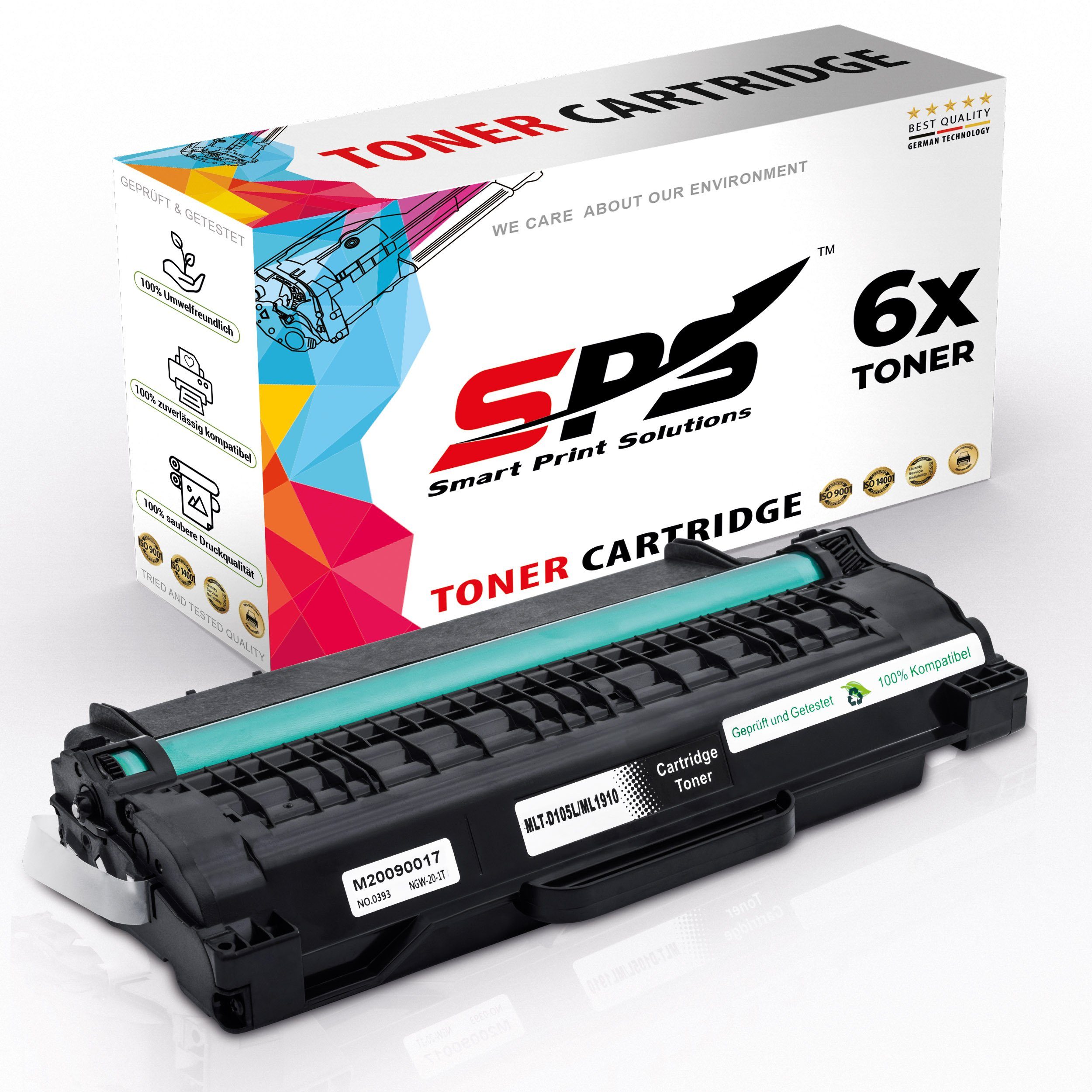 (6er Tonerkartusche für SPS MLT-D105L, 105L Samsung SCX-4600FN Pack) Kompatibel
