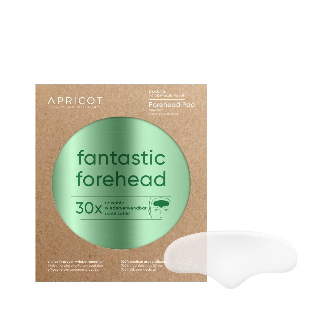 APRICOT BEAUTY Gesichtsmaske APRICOT Silikon Stirn Pad mit Hyaluron gegen Stirnfalten, Zornesfalten Wiederverwendbar mehr