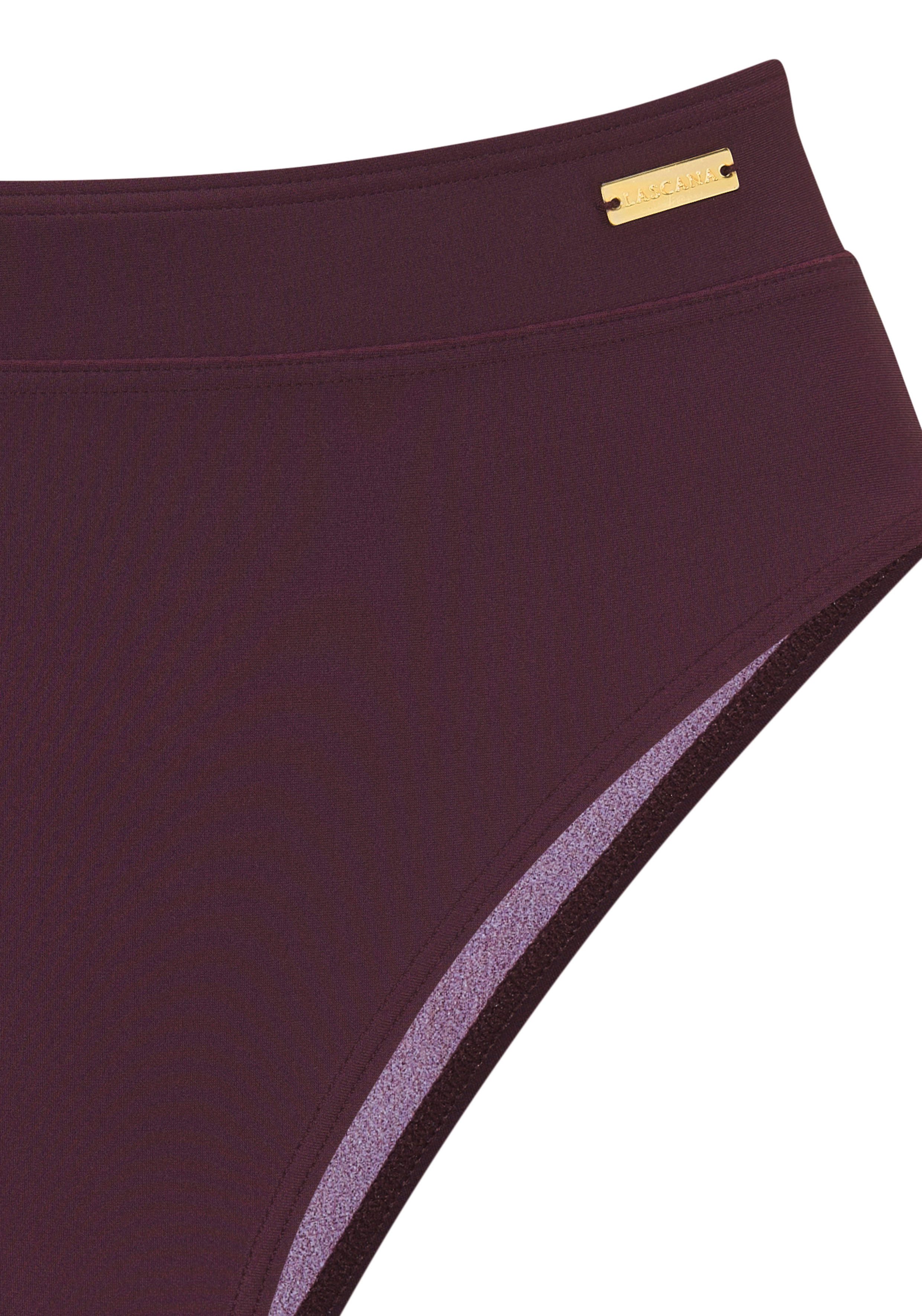 LASCANA Highwaist-Bikini-Hose Lolo mit angesetztem Bündchen – Bild 4 von 5
