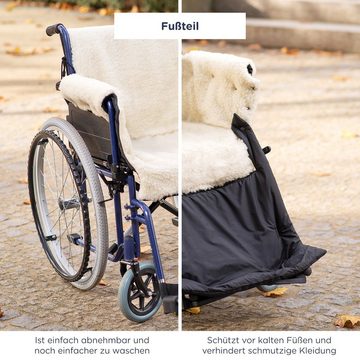 novely® Fußsack KARLO PRO Fußsack Rollstuhl Filzfrei Thermofußsack Lammwolle/Polyester, Wetterfest; Thermo-warm und Ultraweich