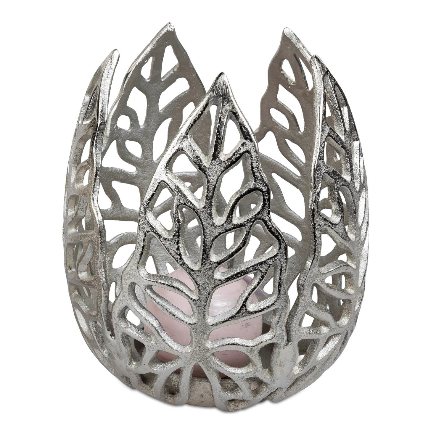 formano Настольные лампы Silber, Durchmesser 20 cm, Farbe: Silber, Motiv: Blüte
