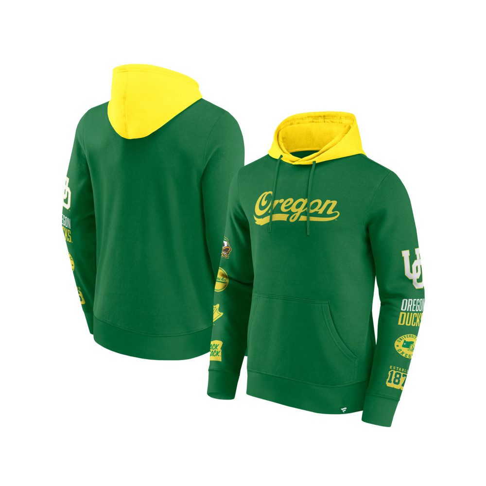 Fanatics Hoodie Oregon Ducks Colorblock Badge Hoodie