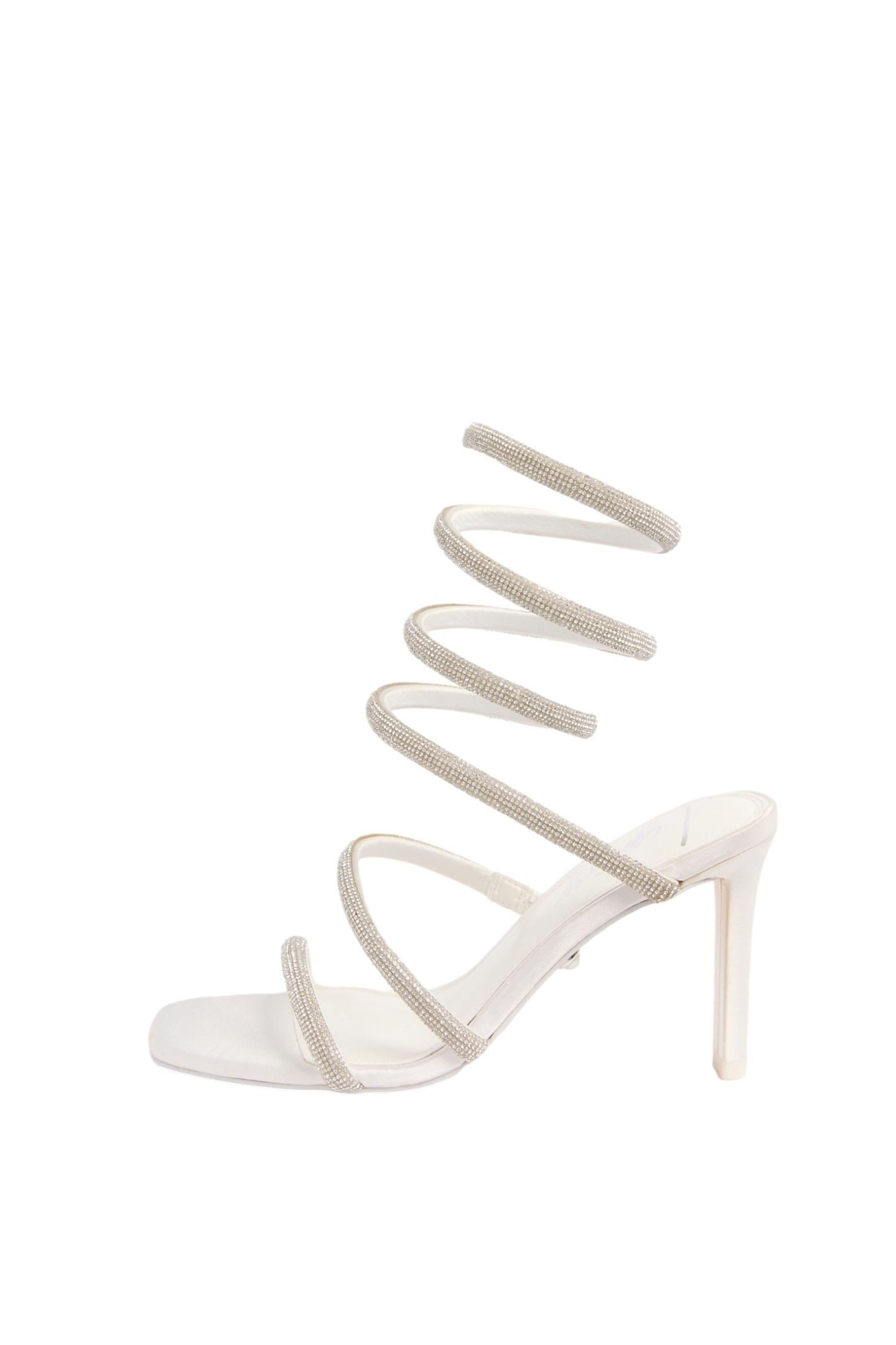 LIPSY Lipsy verzierte Satin-Sandaletten, Brautmode High-Heel-Sandalette (1-tlg)