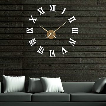 GelldG Wanduhr 3D Wanduhr für Büro und Zuhause Art Decor Quarzuhrwerk Zubehör Uhr