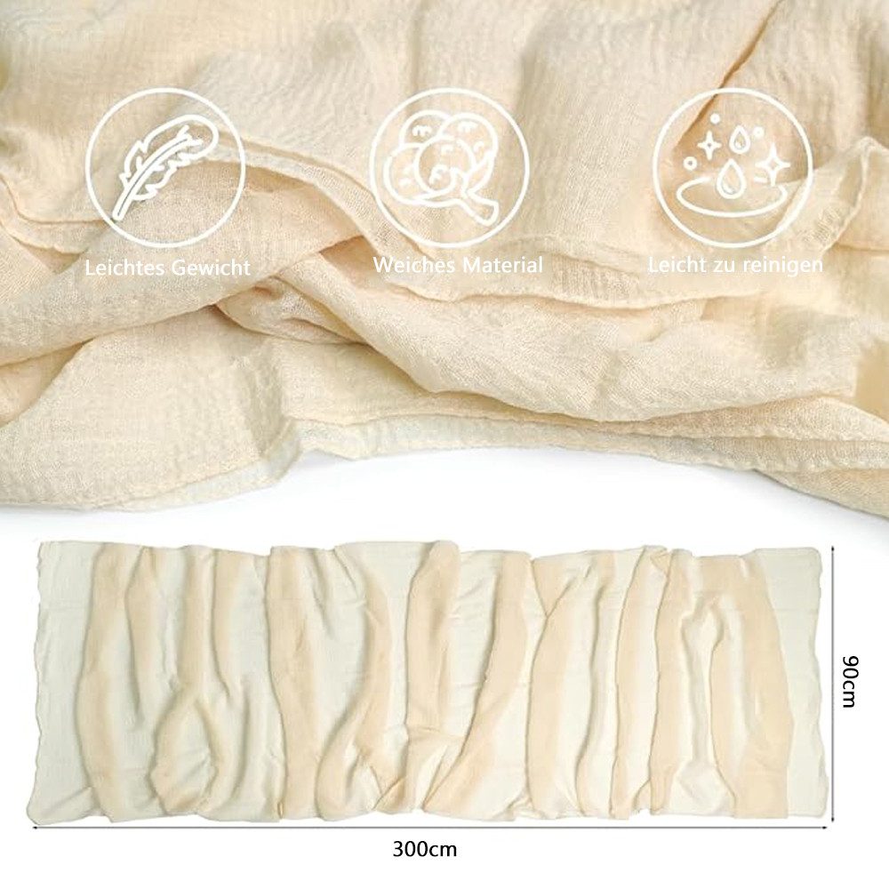 NUODWELL Tischläufer Käsetuch-Tischläufer 90x300 cm, Rustikal Romantisch La günstig online kaufen