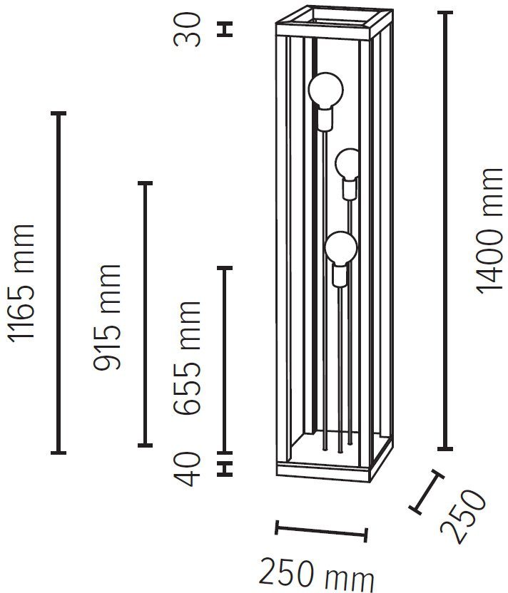 SPOT Light Stehlampe KAGO, Nachhaltig Eichenholz, mit Leuchtmittel, ohne aus Naturprodukt FSC®-Zertifikat