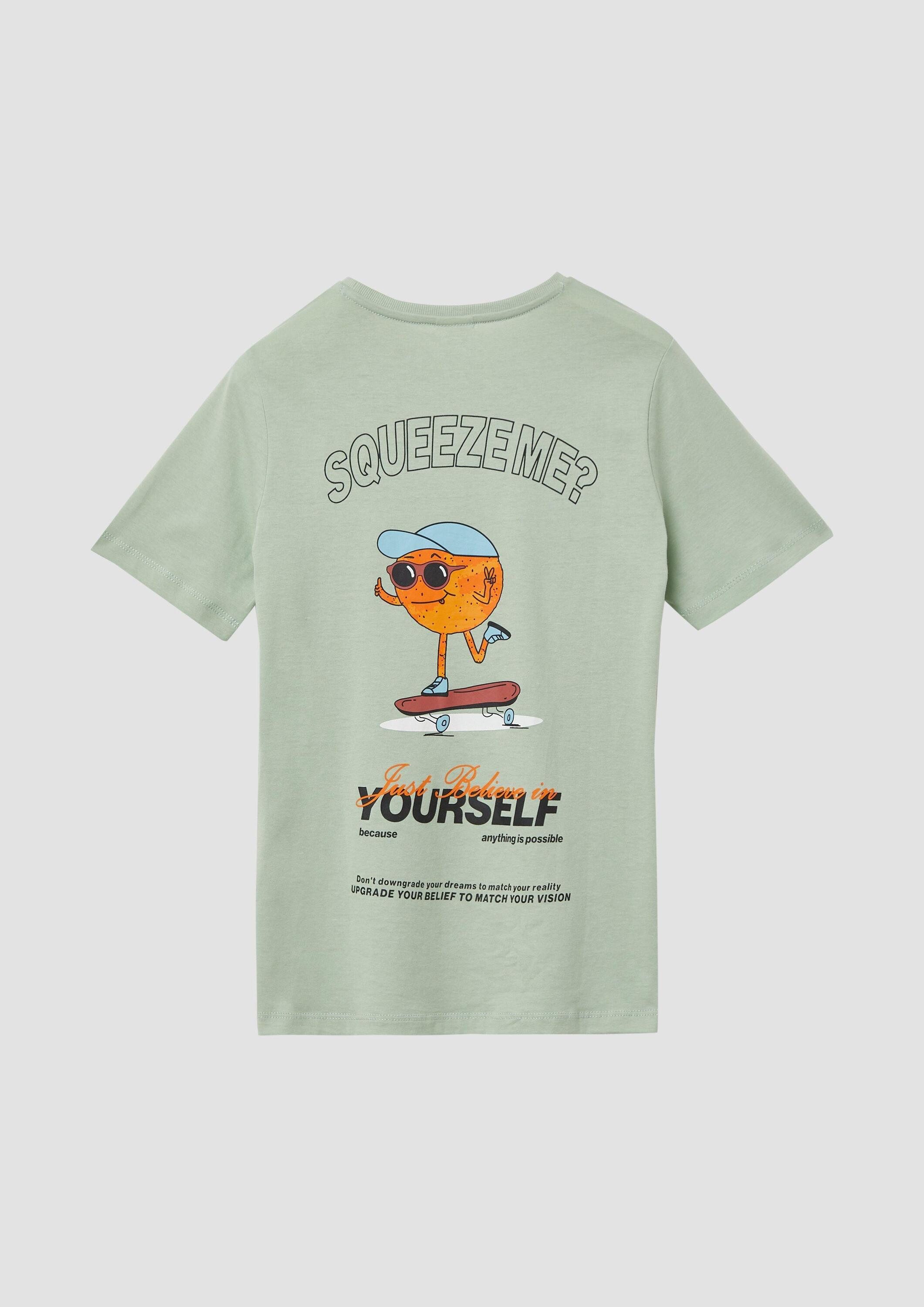s.Oliver Kurzarmshirt T-Shirt T-Shirt mit Rückenprint