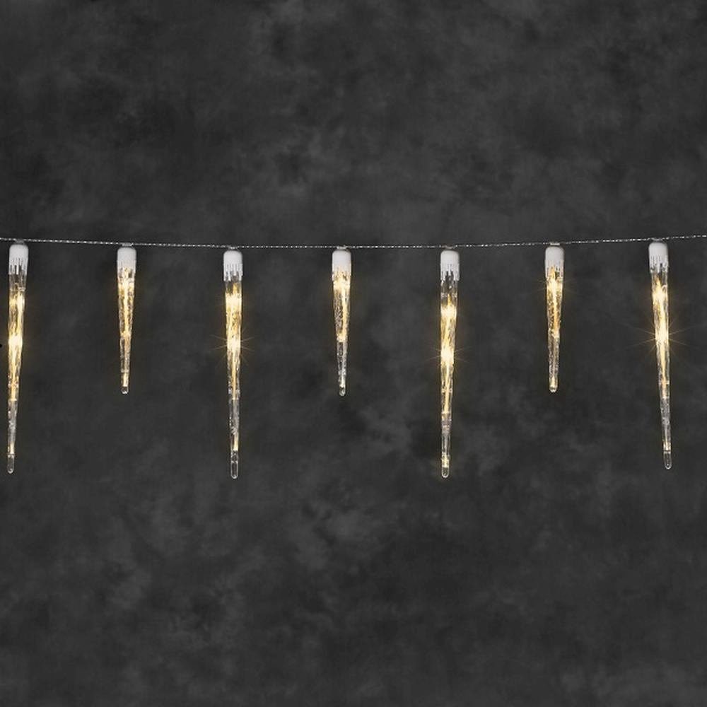 KONSTSMIDE LEDLichtervorhang Weihnachtsdeko aussen, LED Eiszapfen, 32