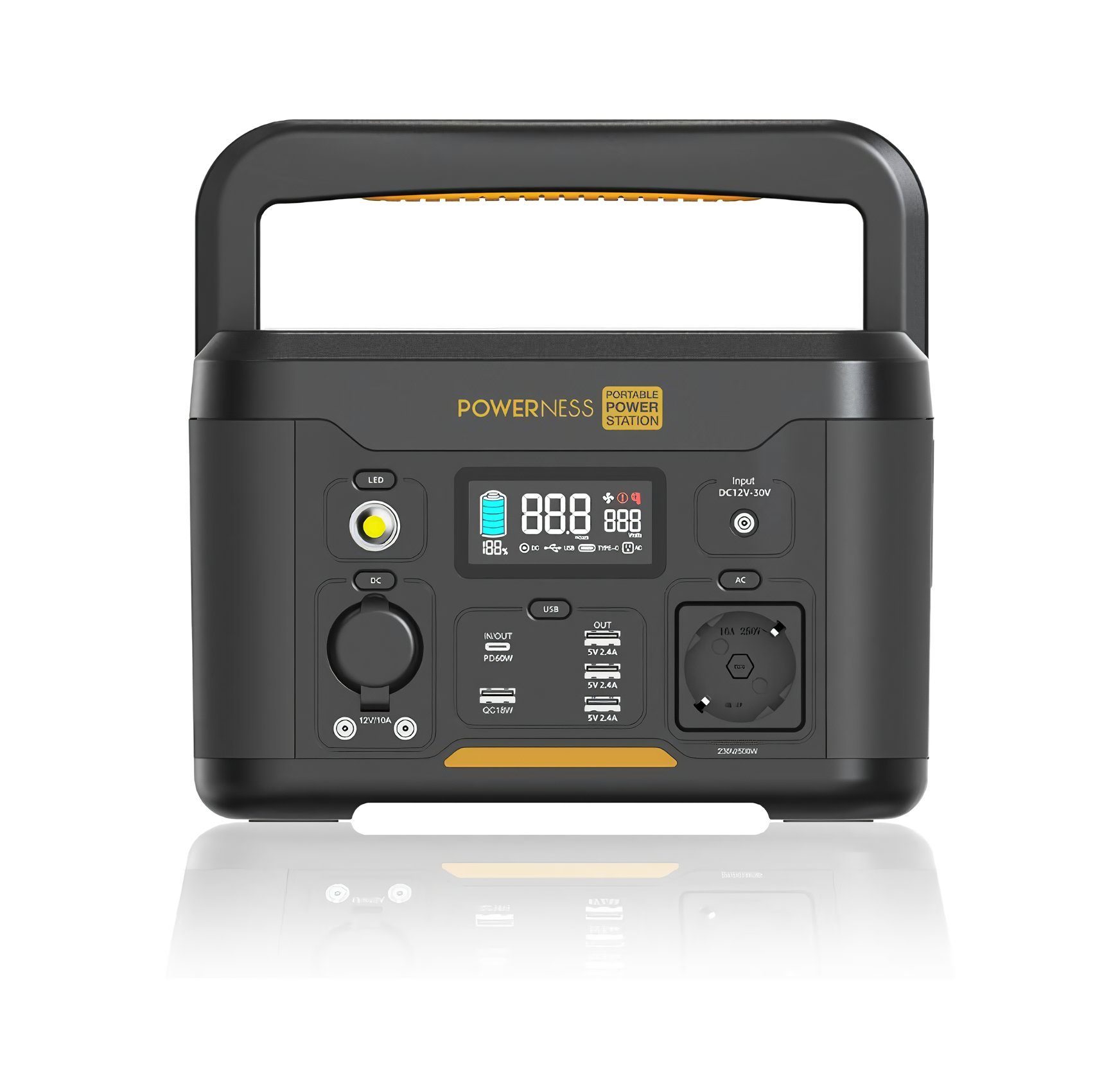 515Wh 500W Powerstation Tragbarer Solargenerator Camping Notfallstrom Solar Powerbank
