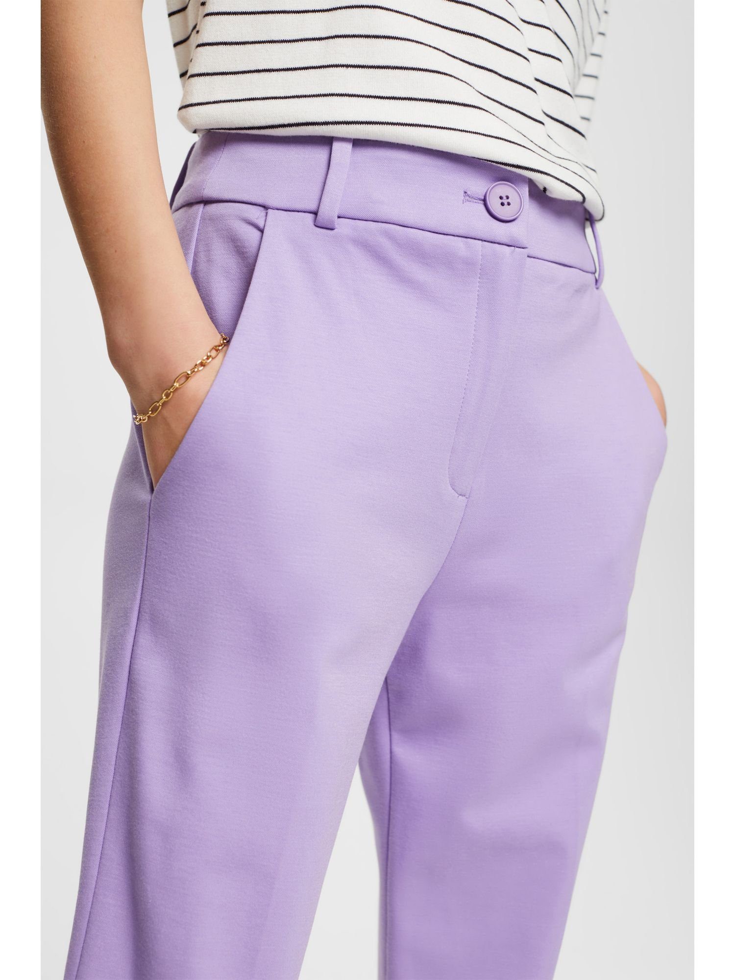 & Match Stretch-Hose Pants LAVENDER PUNTO Collection Mix Tapered SPORTY Esprit