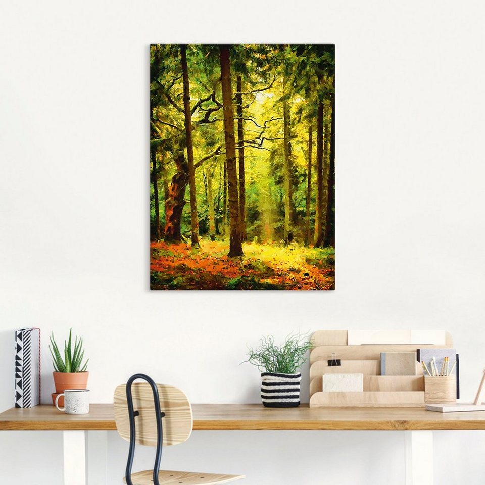 Artland Wandbild Wald II, Waldbilder (1 St), als Alubild, Leinwandbild,  Wandaufkleber oder Poster in versch. Größen