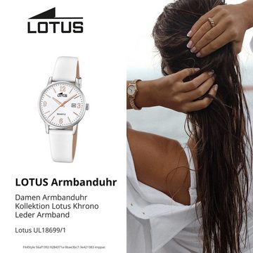 Lotus Quarzuhr Lotus Damenuhr Excellent Armbanduhr, (Analoguhr), Damen Armbanduhr rund, klein (ca. 30mm), Edelstahl, Luxus
