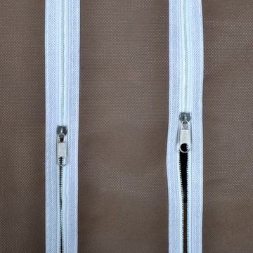 furnicato Kleiderschrank Stoffschrank mit Fächern und Stangen 45×150×176 cm Braun (1-St)