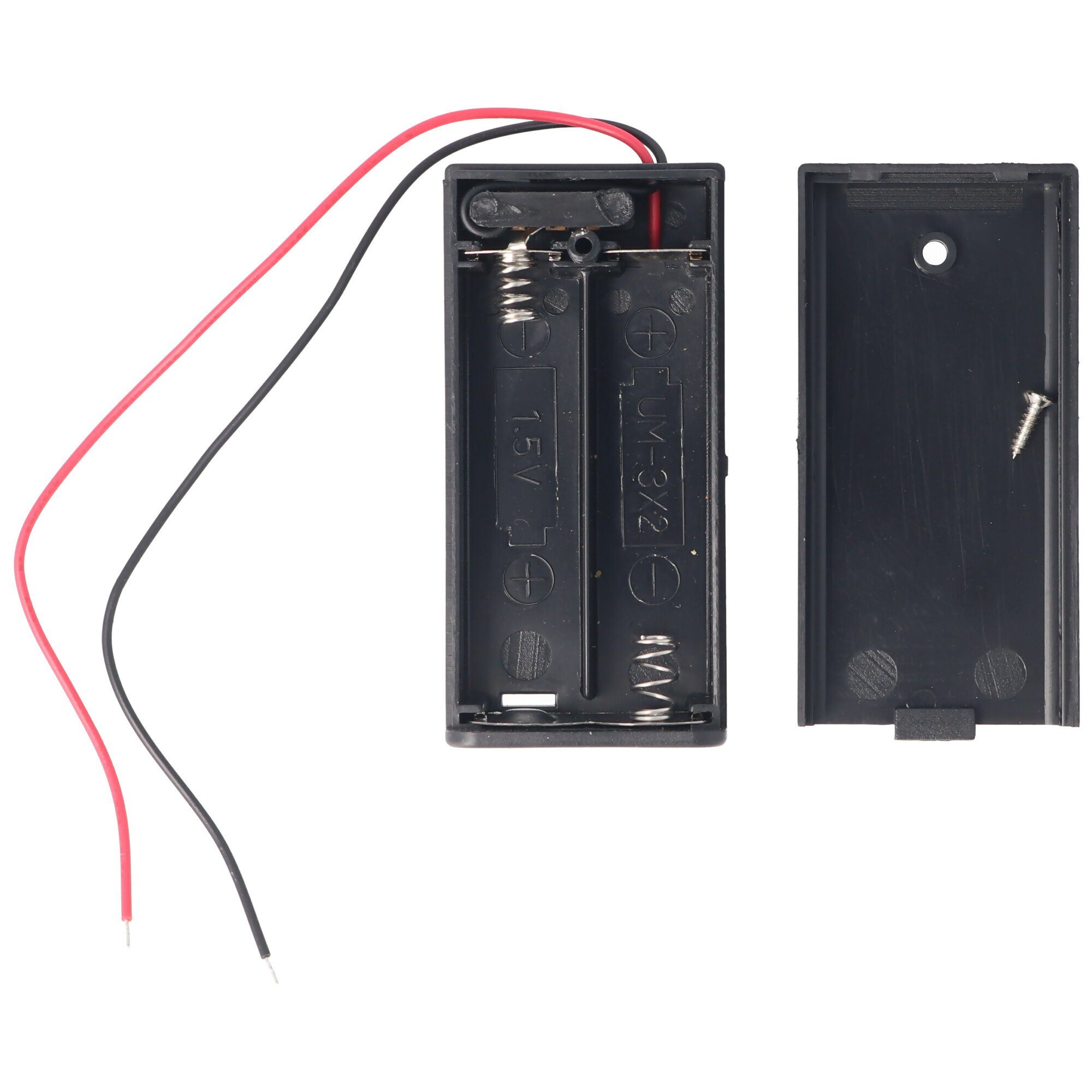 AccuCell Batteriehalter für 2x Mignon AA LR6 Batterie mit An/Aus Schalter – Ba Batterie