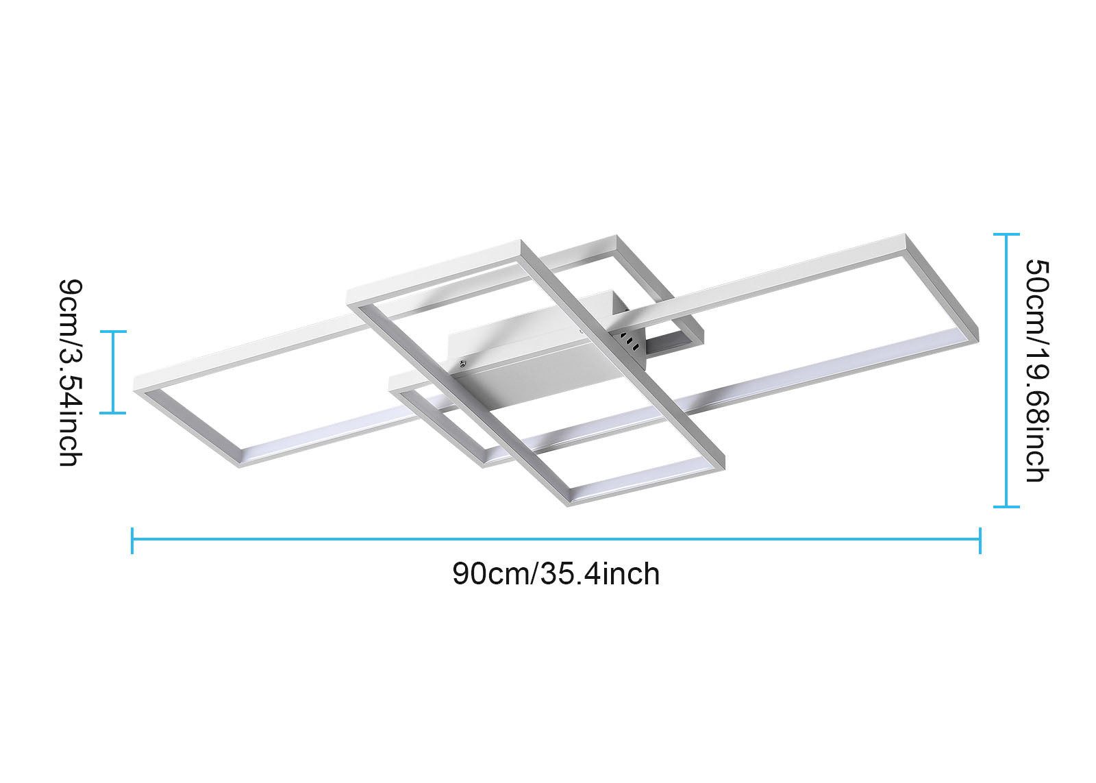 Goeco Deckenleuchte Rechteckige Deckenlampe, Schlafzimmer LED-Deckenleuchte günstig online kaufen